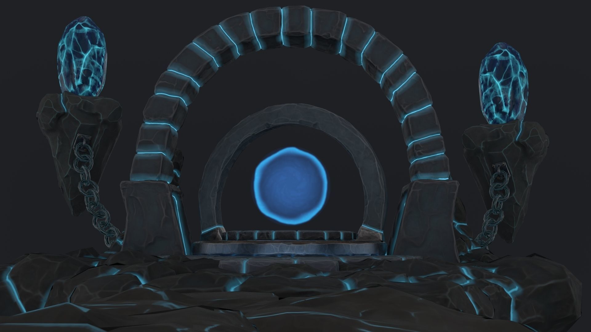 Stylized Altar Low-poly 3D model_31