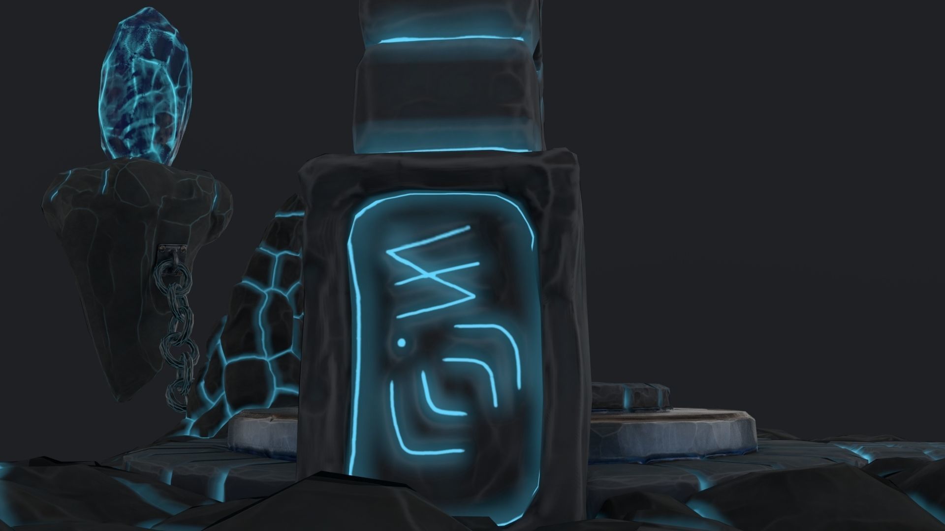 Stylized Altar Low-poly 3D model_50