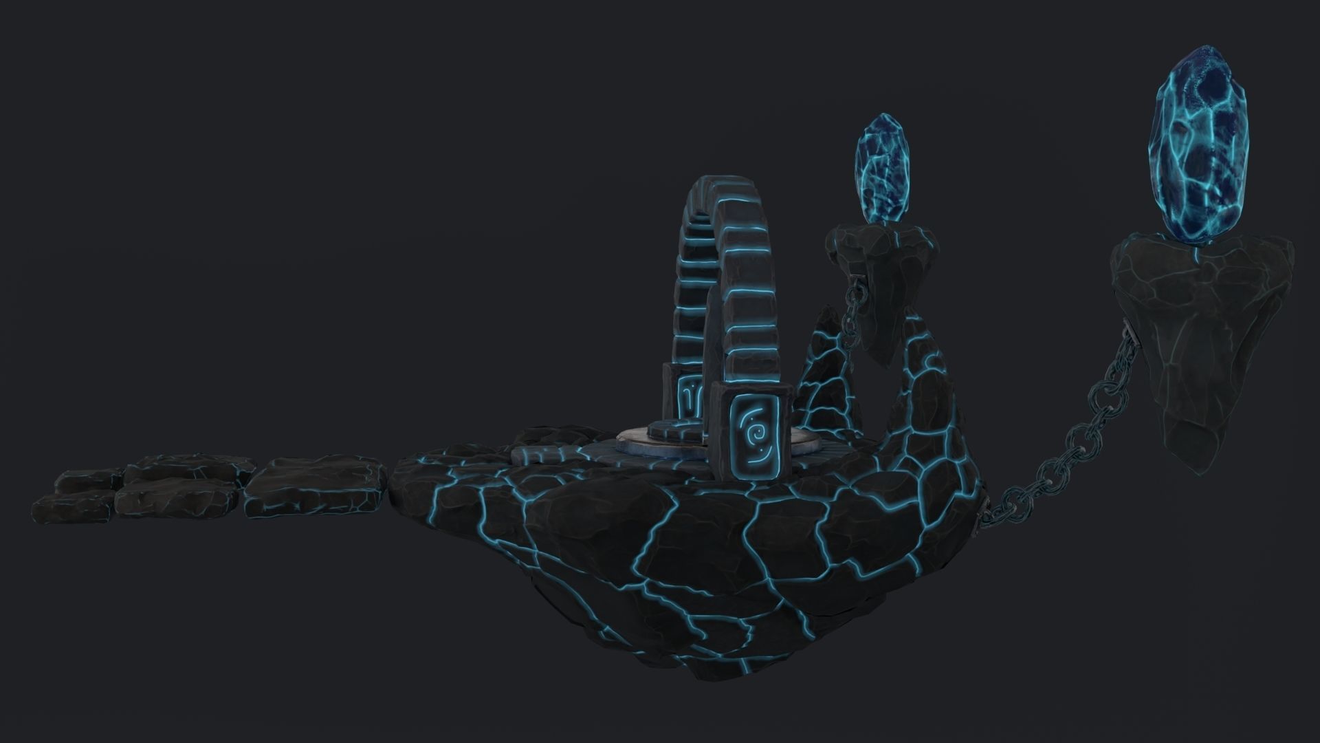 Stylized Altar Low-poly 3D model_19