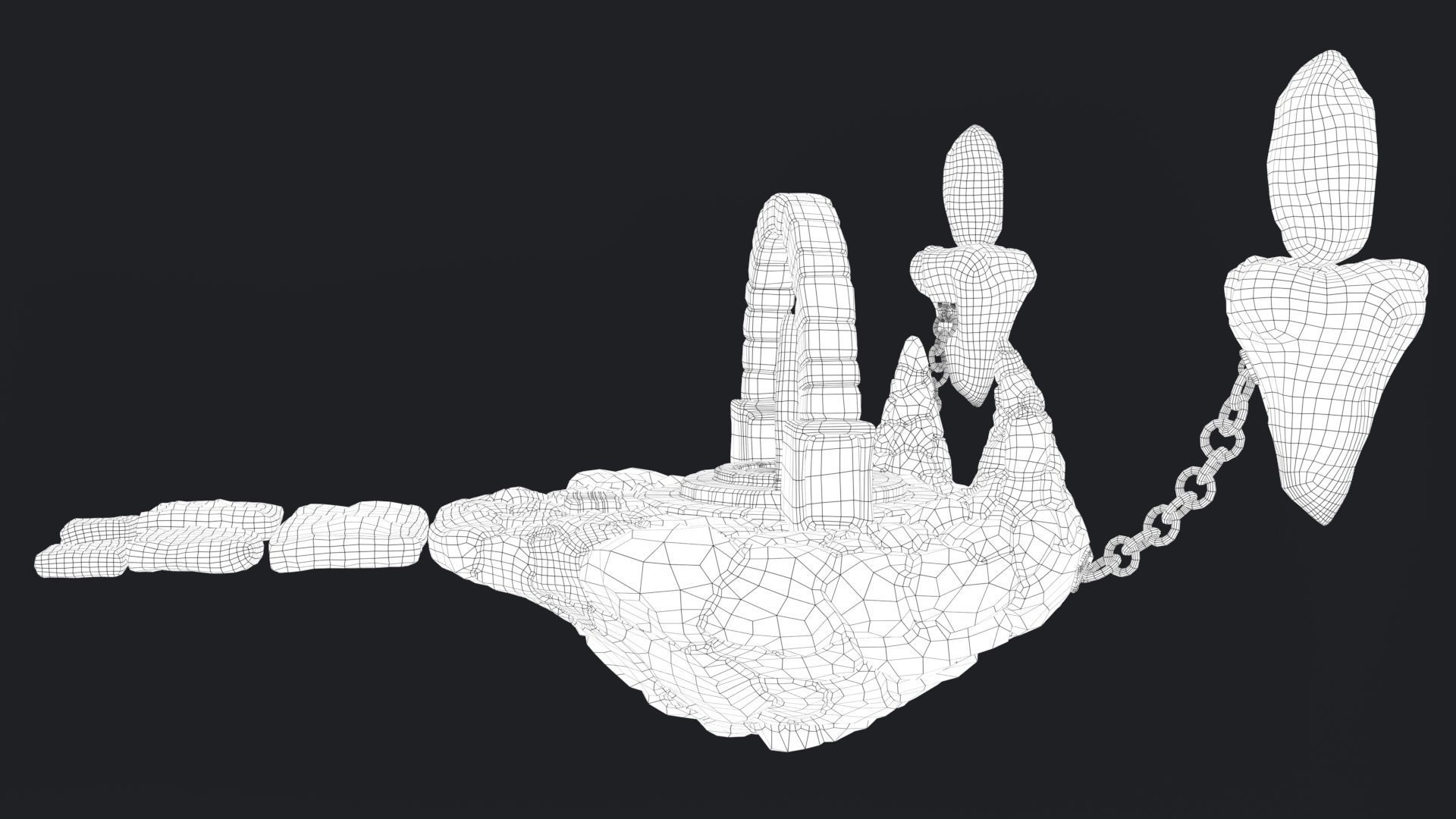 Stylized Altar Low-poly 3D model_20