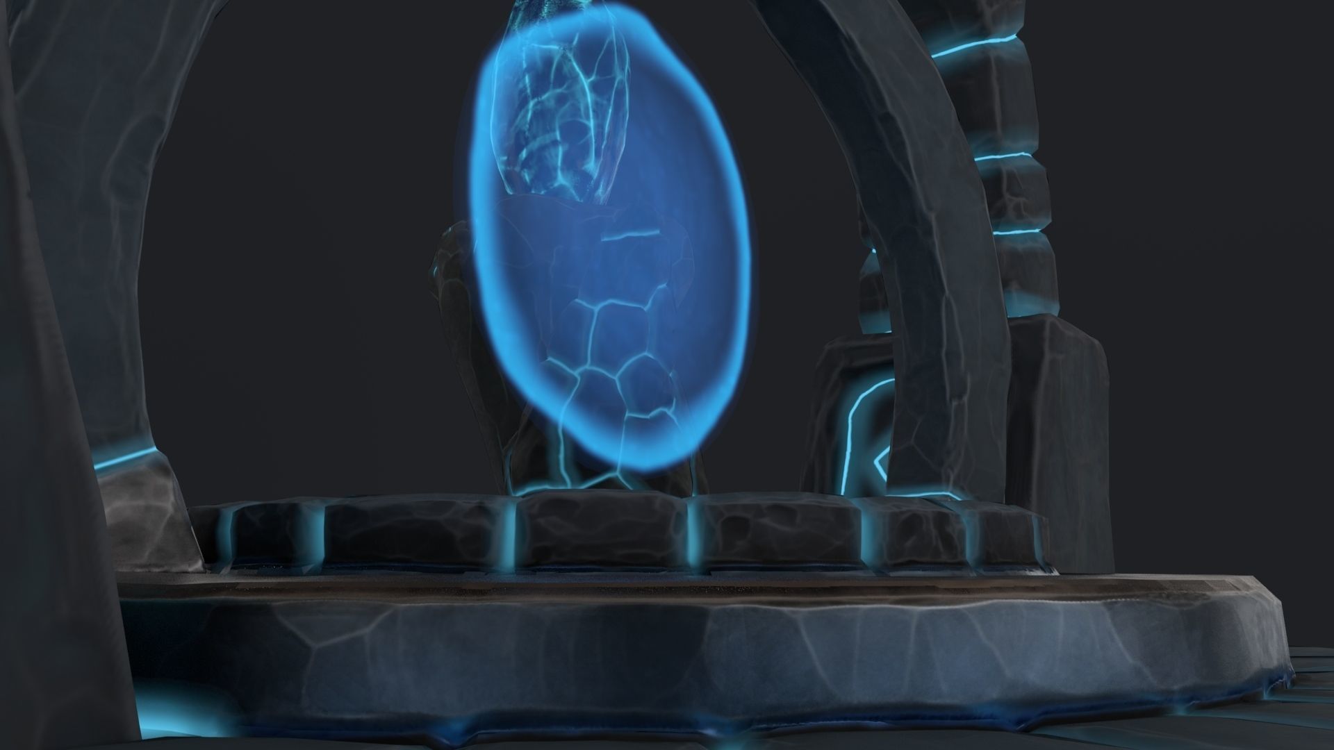 Stylized Altar Low-poly 3D model_55