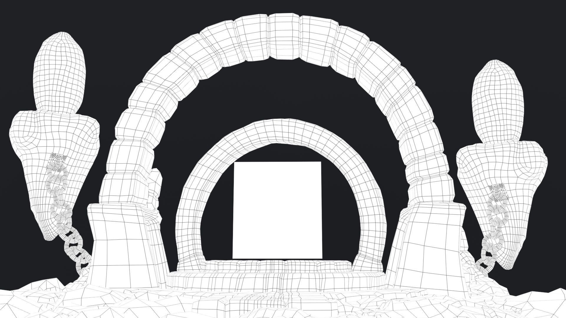 Stylized Altar Low-poly 3D model_34