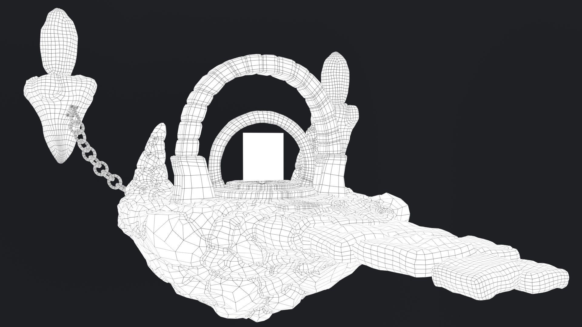 Stylized Altar Low-poly 3D model_26