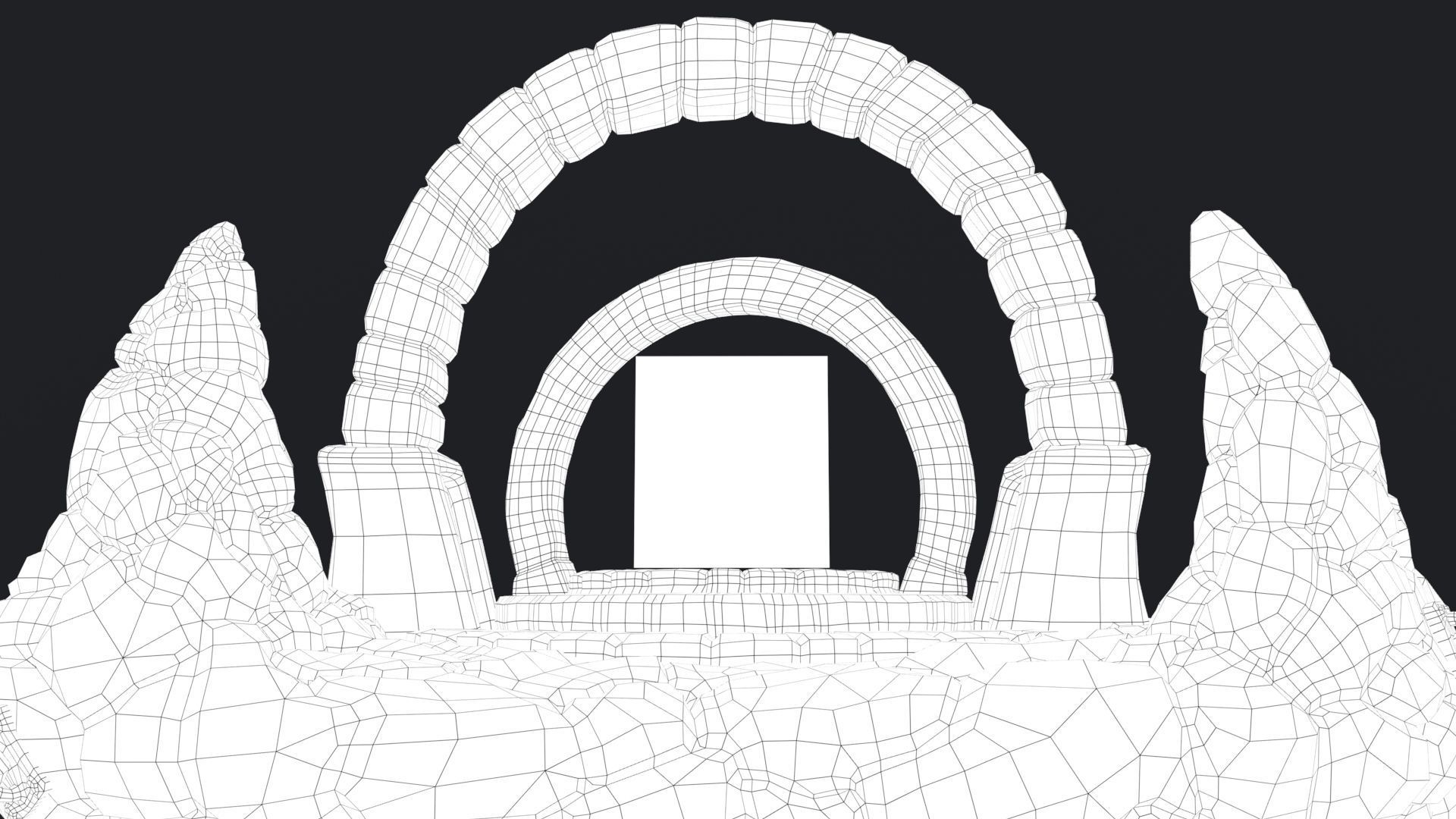 Stylized Altar Low-poly 3D model_42