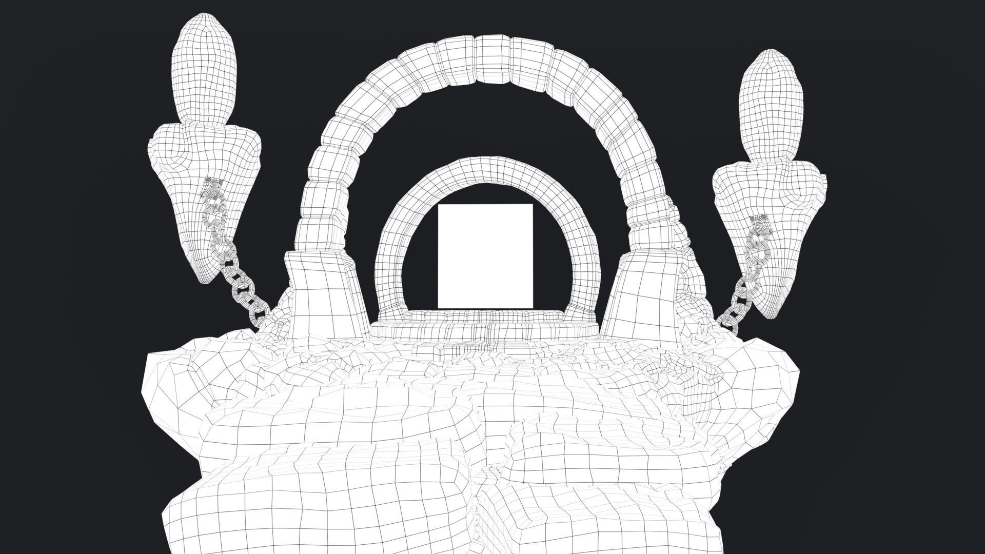 Stylized Altar Low-poly 3D model_28