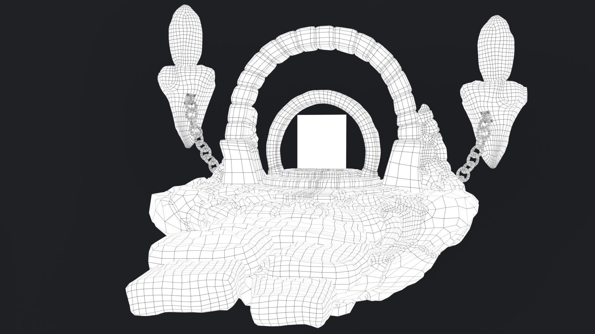 Stylized Altar Low-poly 3D model_4