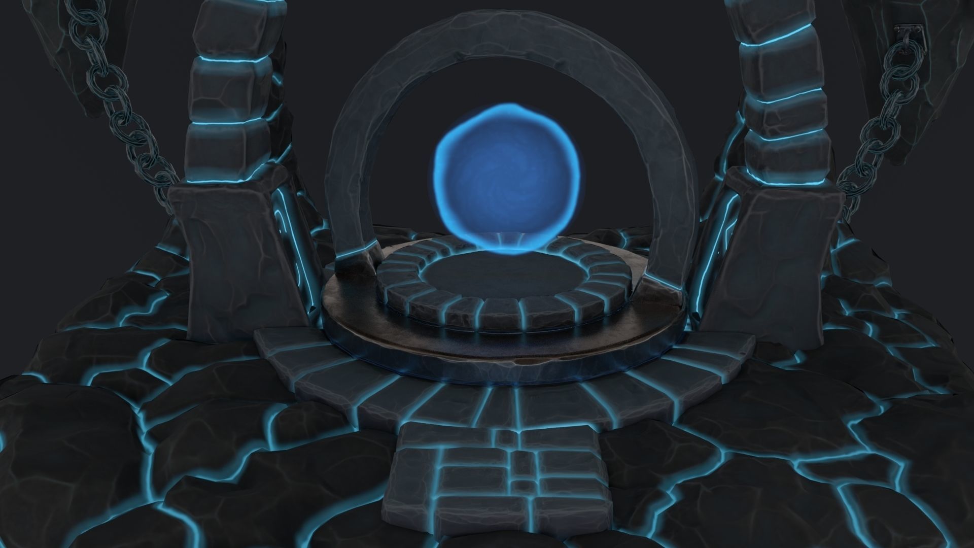 Stylized Altar Low-poly 3D model_52