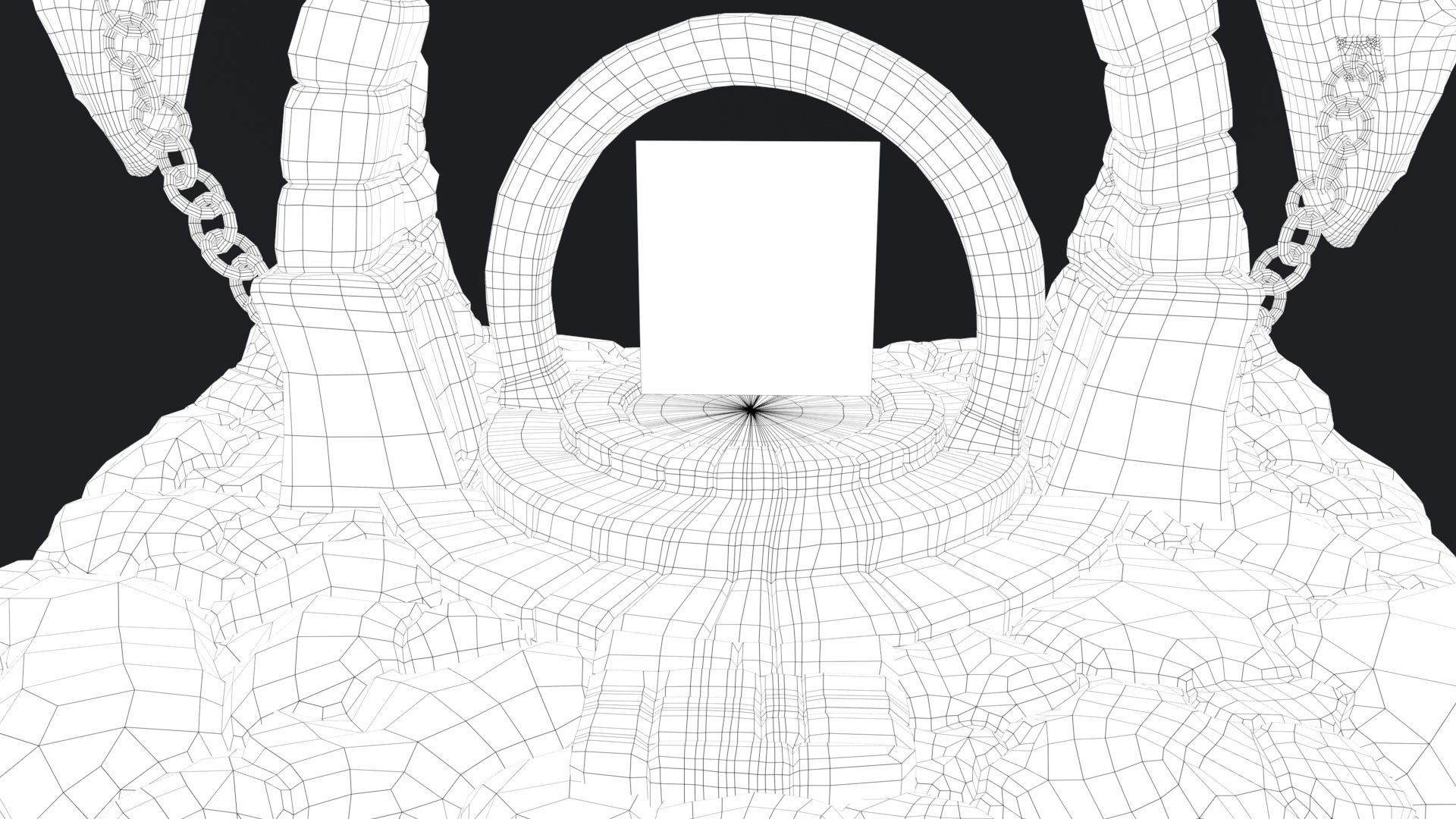 Stylized Altar Low-poly 3D model_54