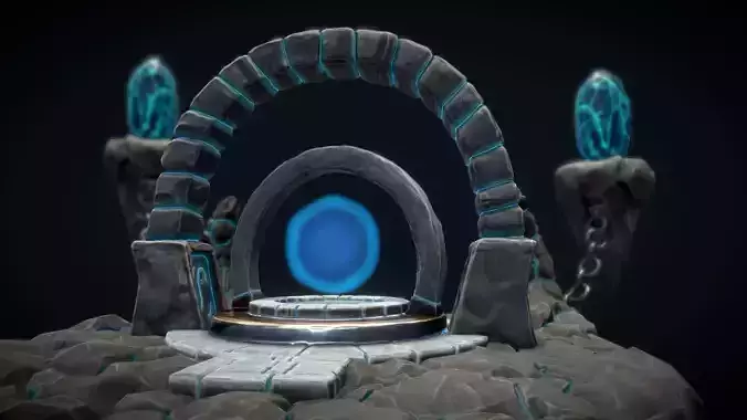 Stylized Altar Low-poly 3D model
