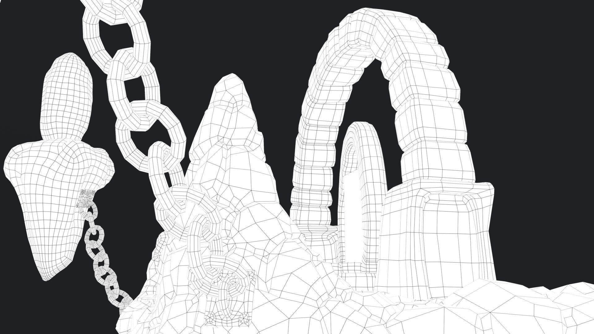 Stylized Altar Low-poly 3D model_40