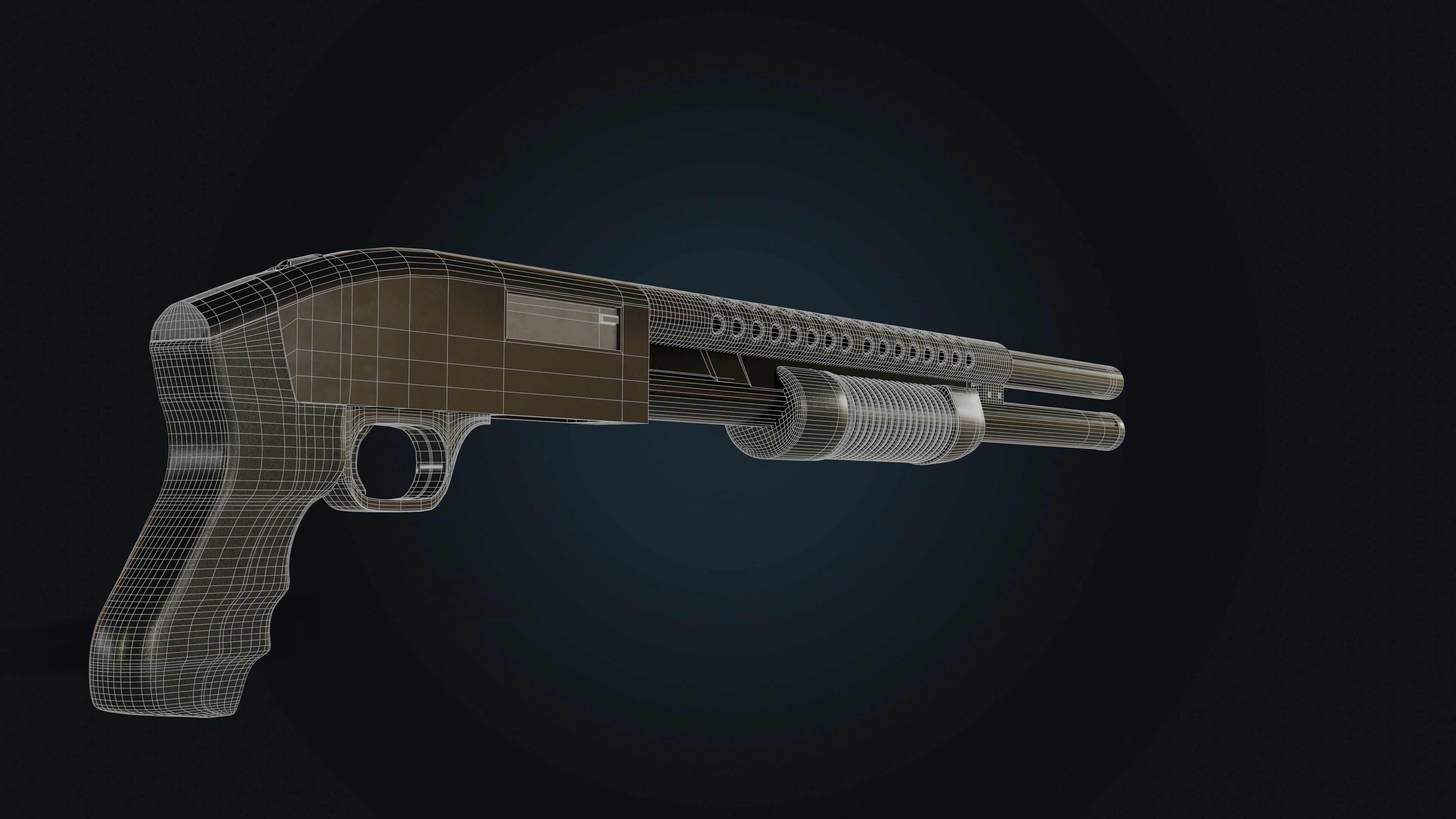 Mossberg 500 Shotgun 3D model_5