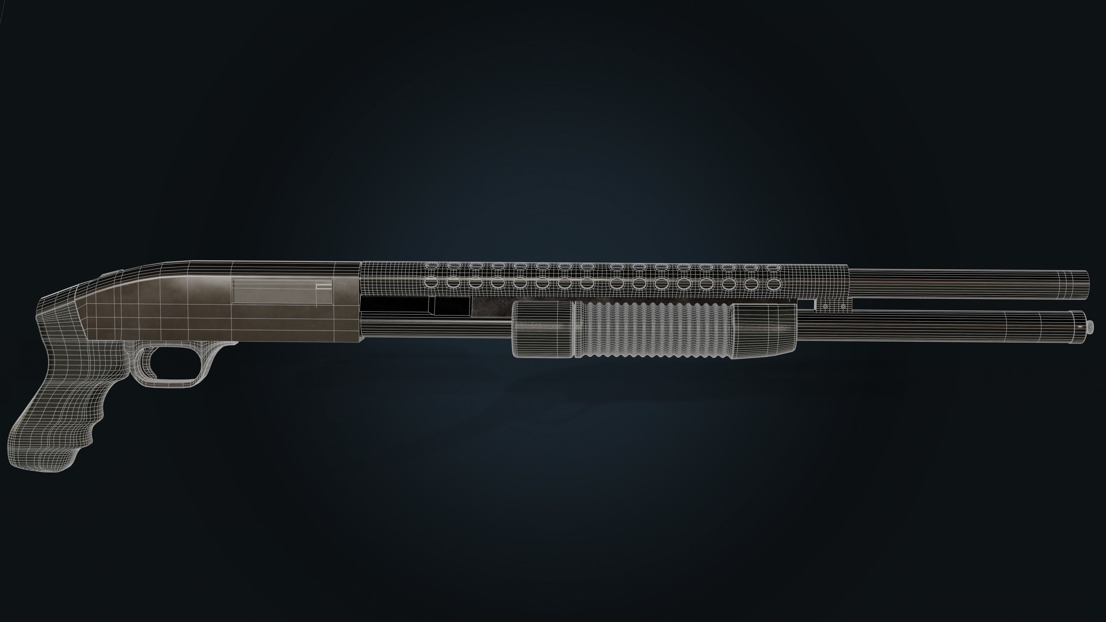 Mossberg 500 Shotgun 3D model_1