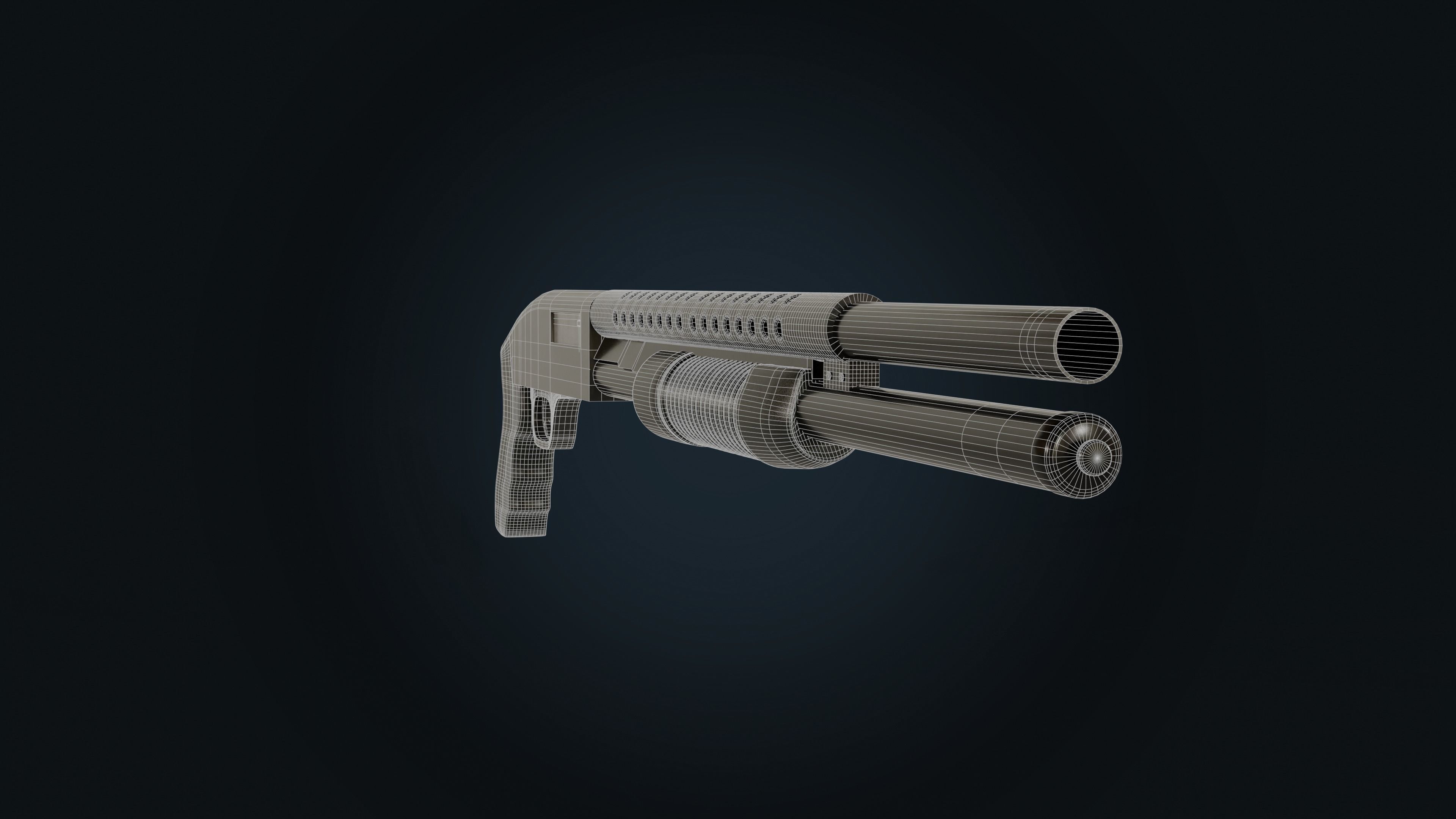 Mossberg 500 Shotgun 3D model_7