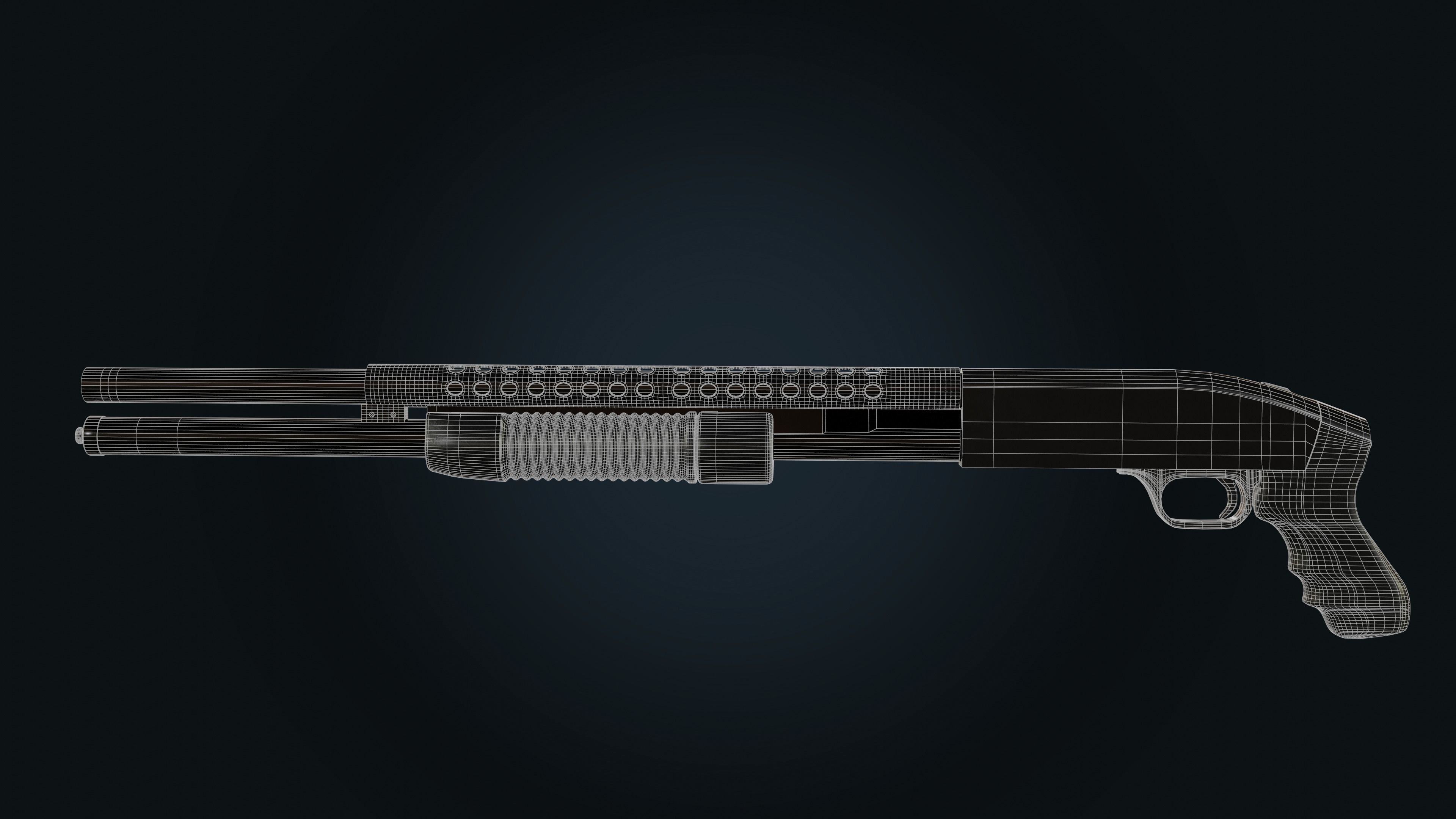 Mossberg 500 Shotgun 3D model_23