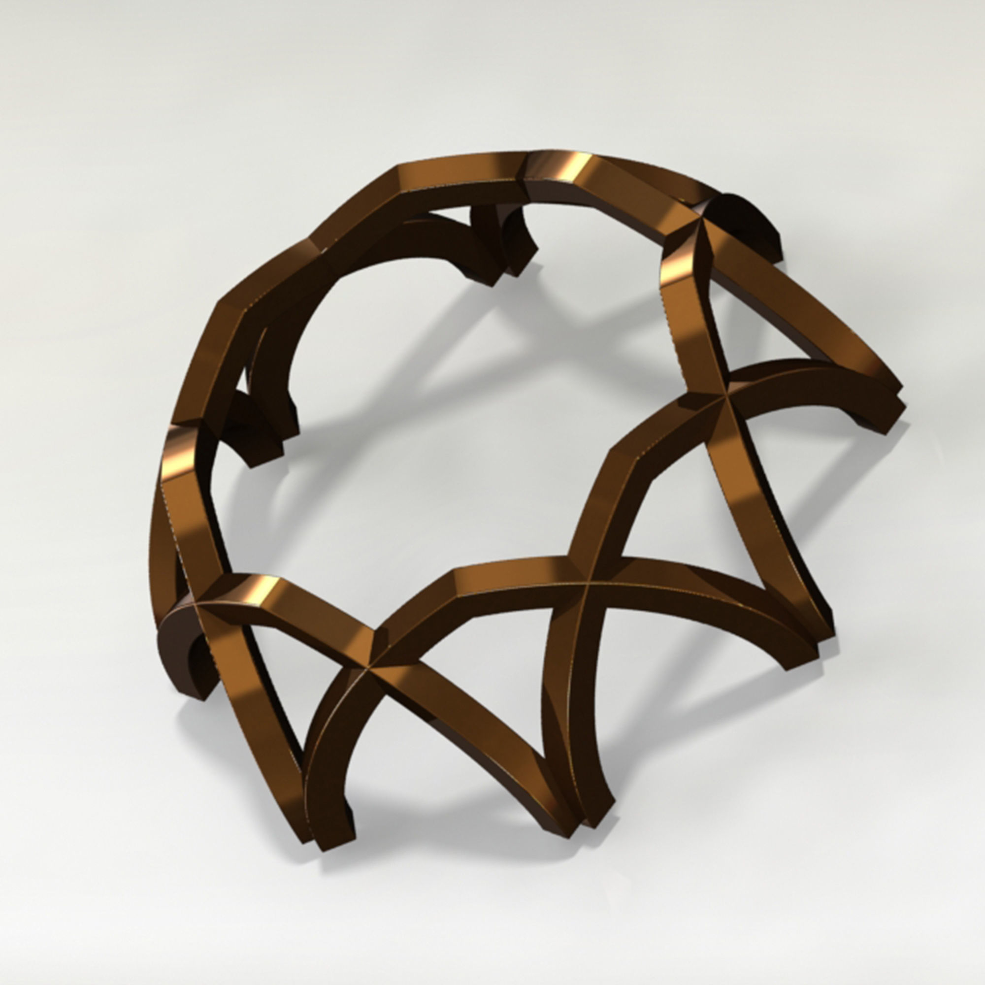 karbandi pair of gold rings 3D model_7