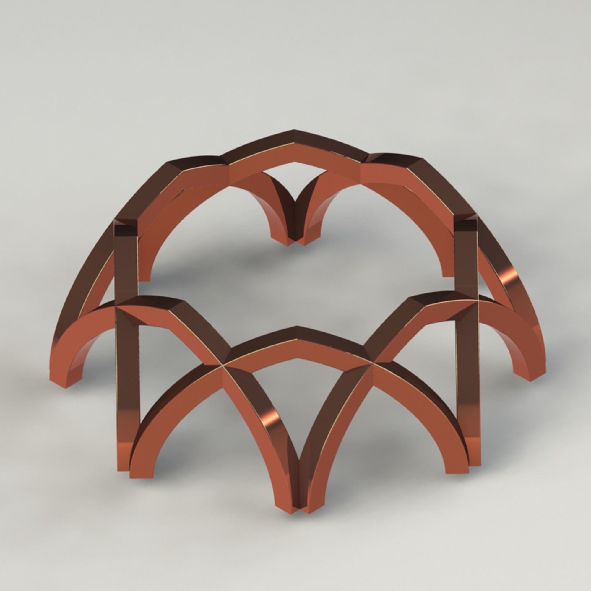 karbandi pair of gold rings 3D model_1