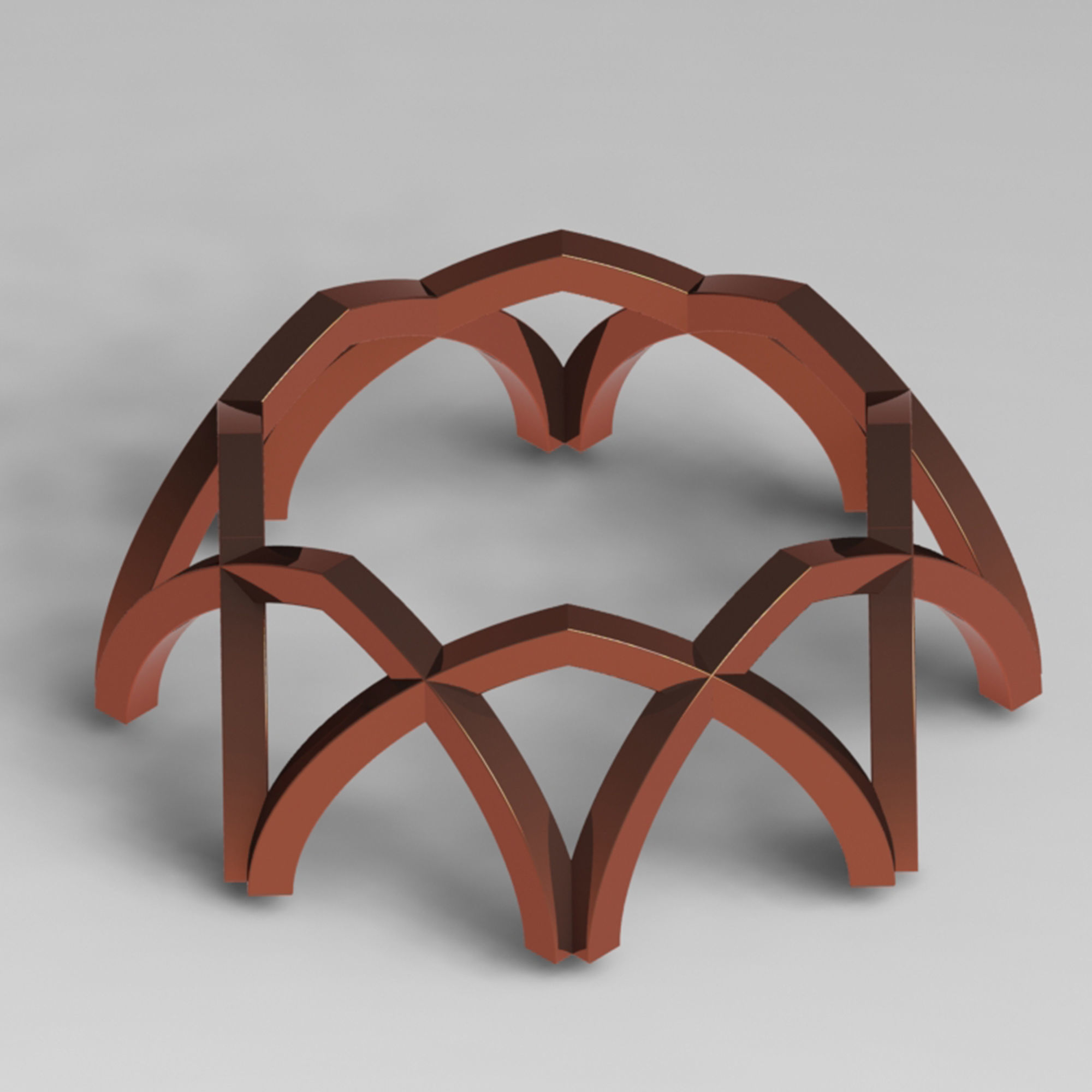 karbandi pair of gold rings 3D model_5