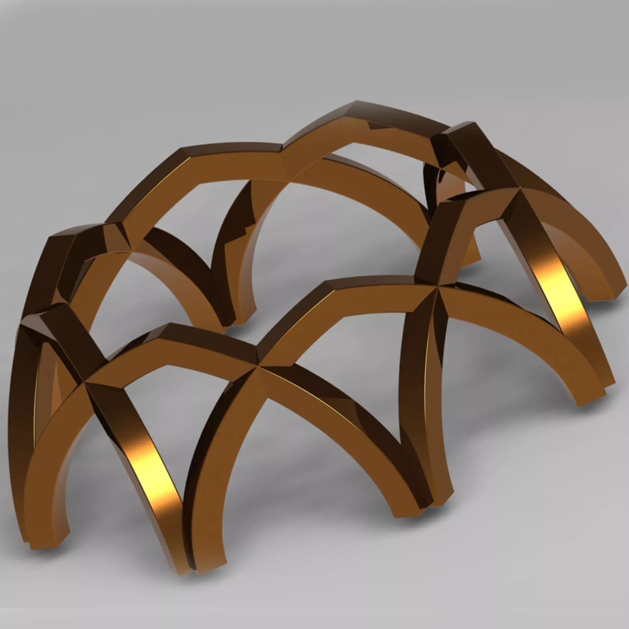 karbandi pair of gold rings 3D model_0