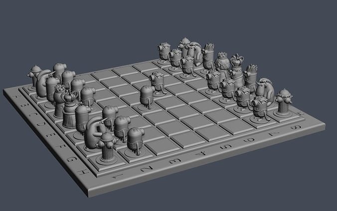 Minions Chess for 3D Printing 3D print model