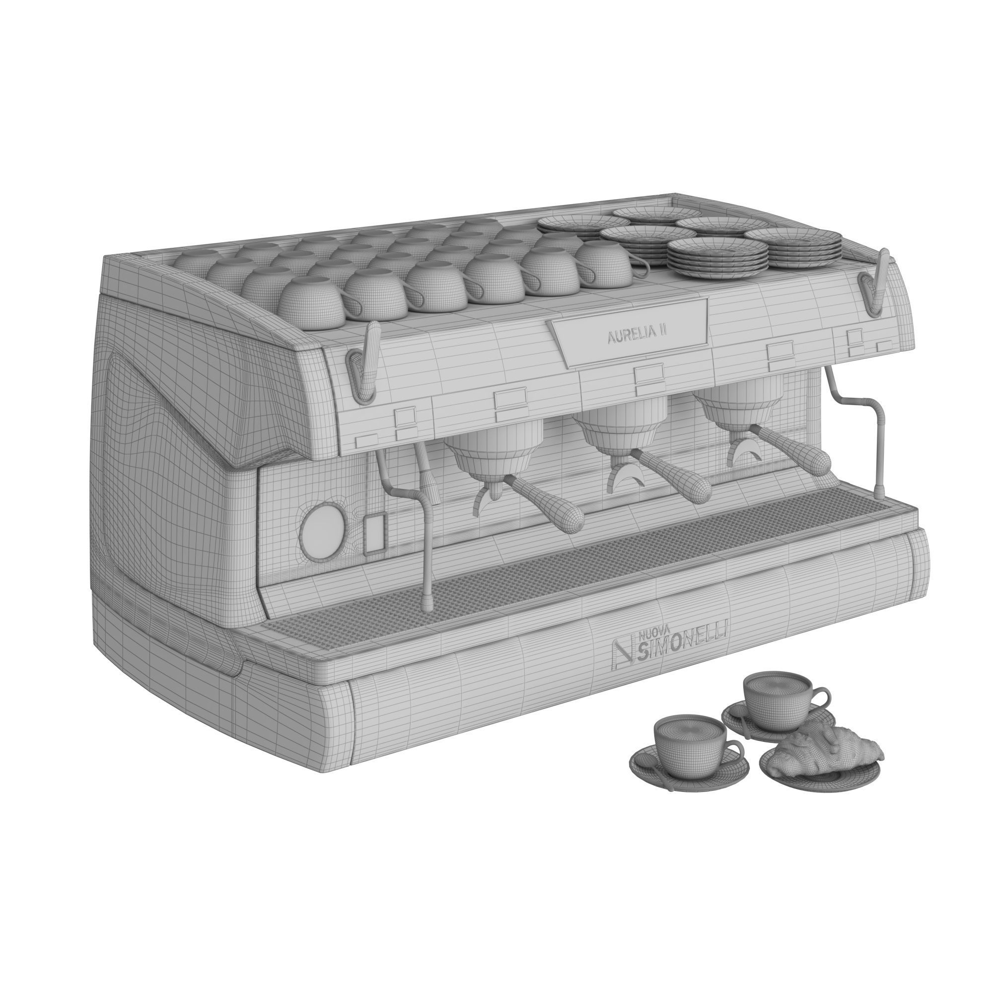 Aurelia Coffee Machine Big 3D model_2