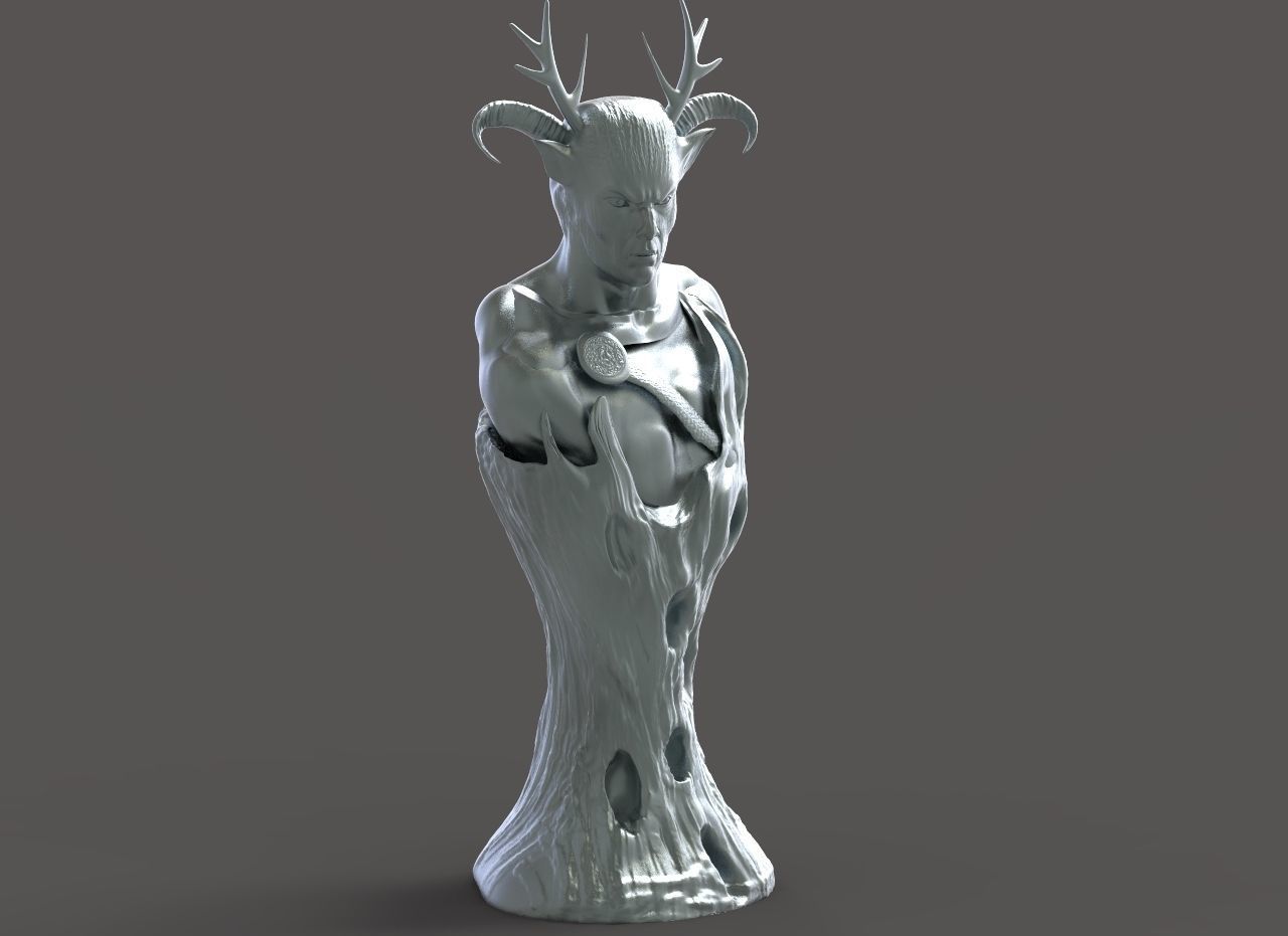 Cernunnos Celtic God Sculpture 3D model 3D printable CGTrader
