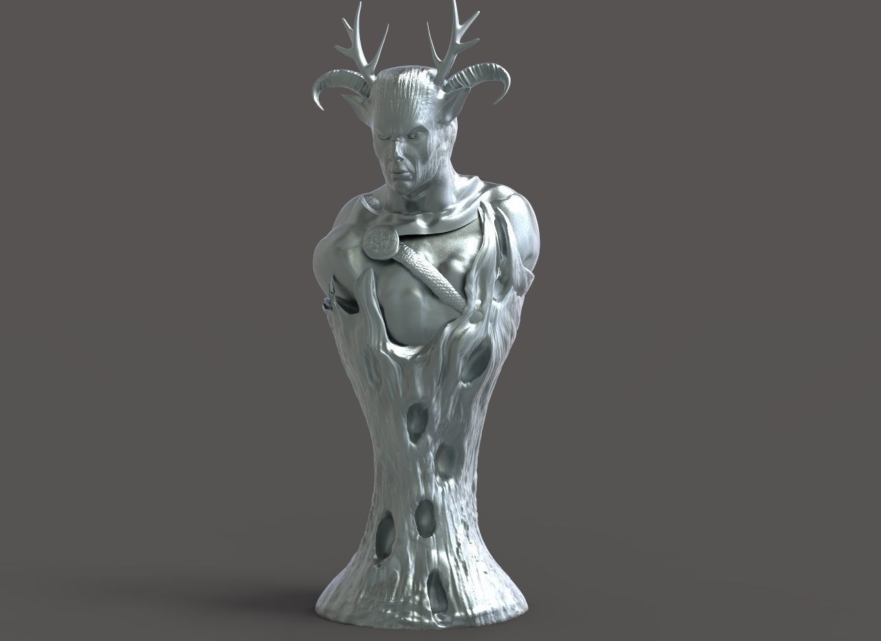 Cernunnos Celtic God Sculpture 3D model 3D printable CGTrader