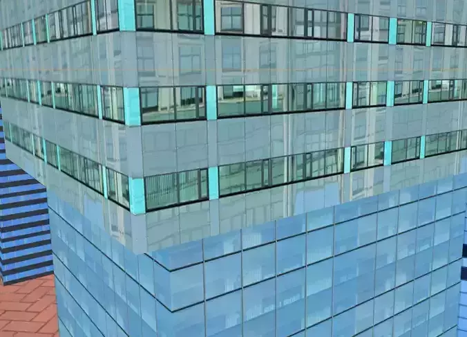 Low-Poly Buildings Mobile Game ready