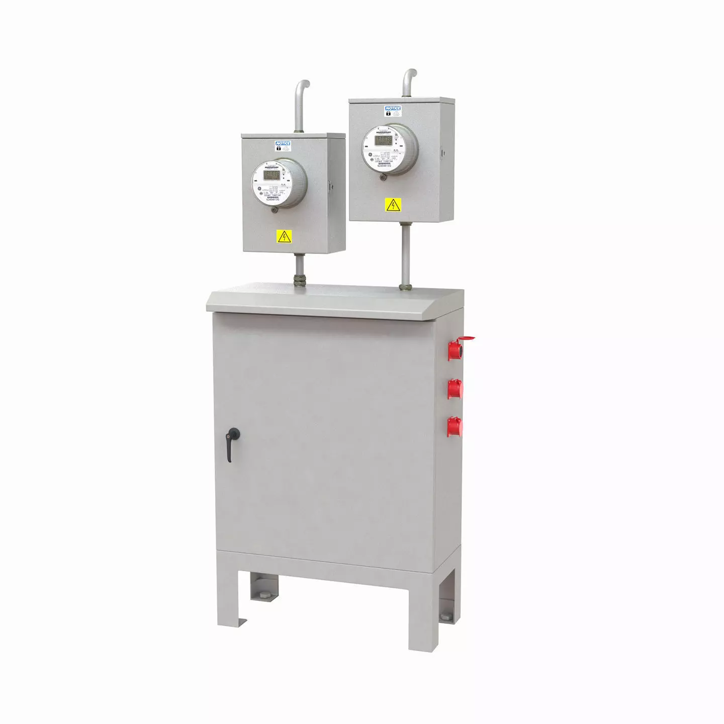 Electric meter with cable box 3D model