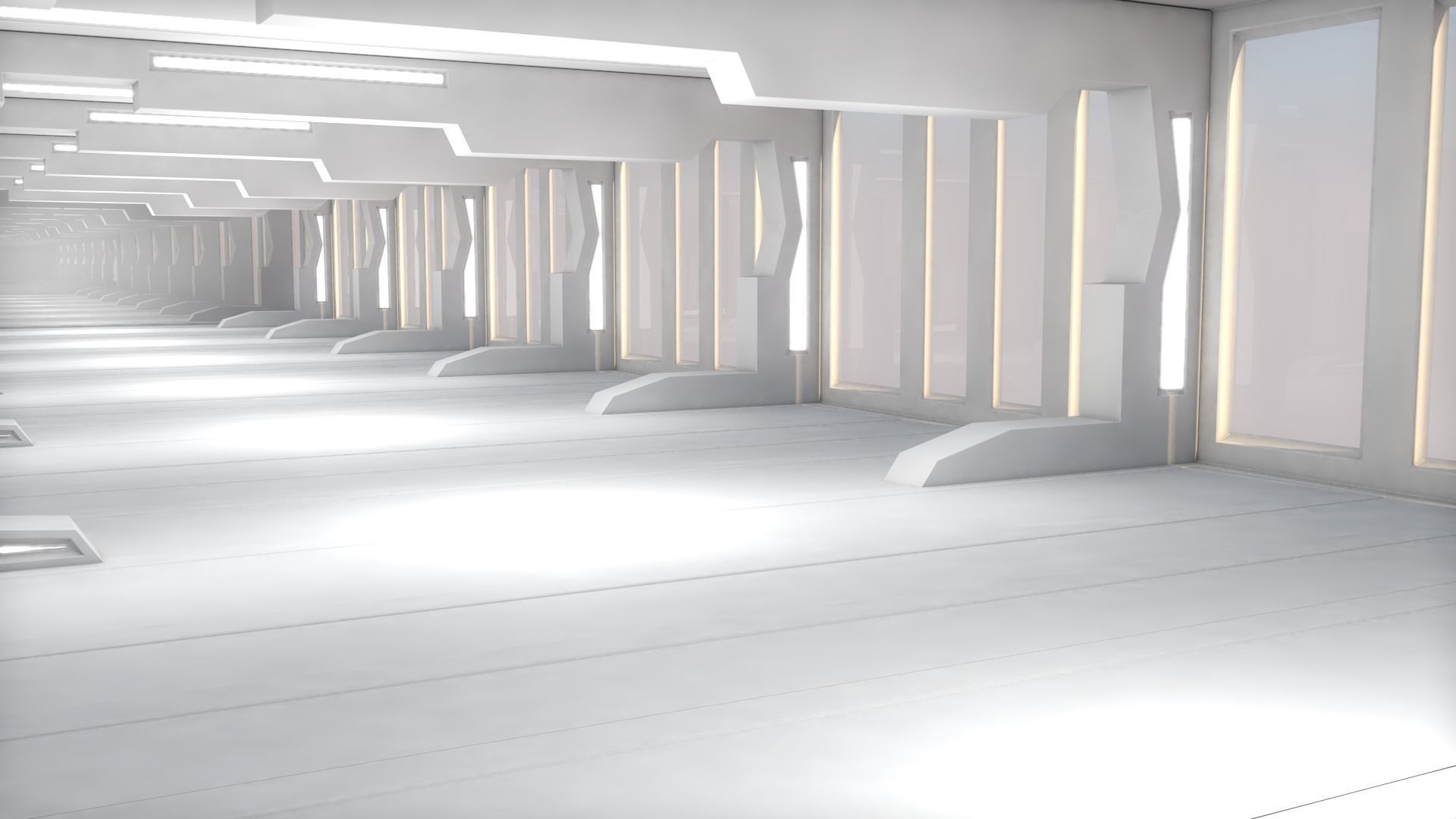 Sci Fi Tunnel 3D model_1