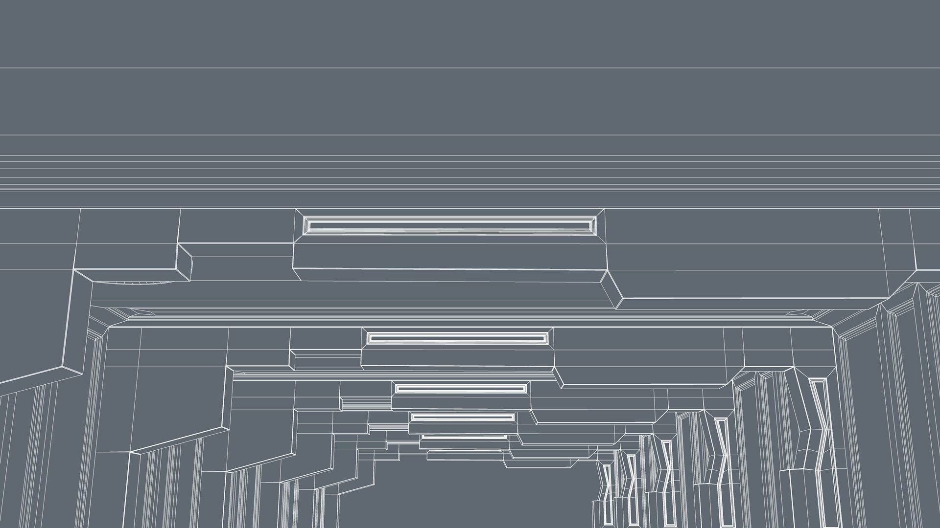 Sci Fi Tunnel 3D model_9