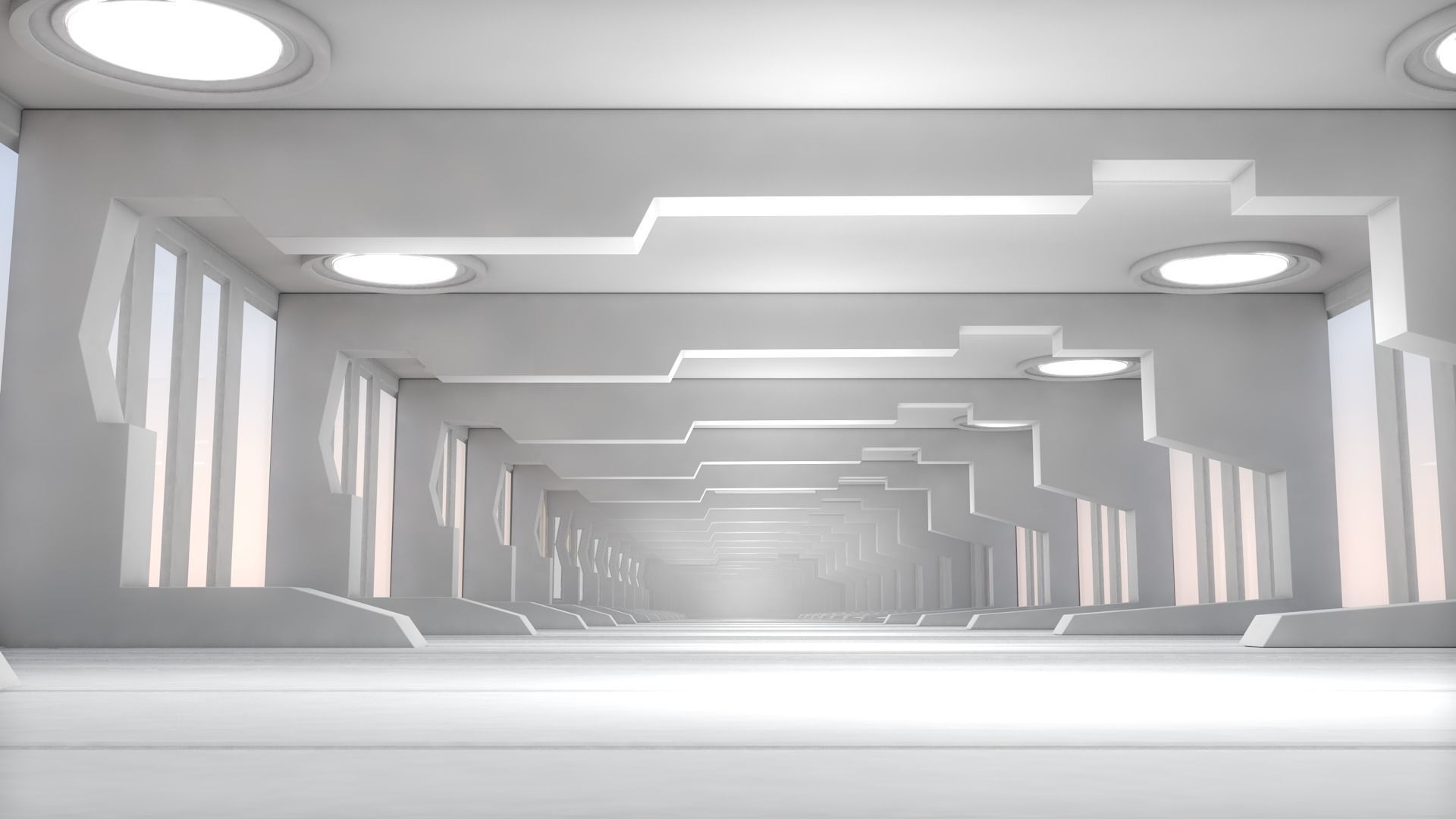 Sci Fi Tunnel 3D model_5