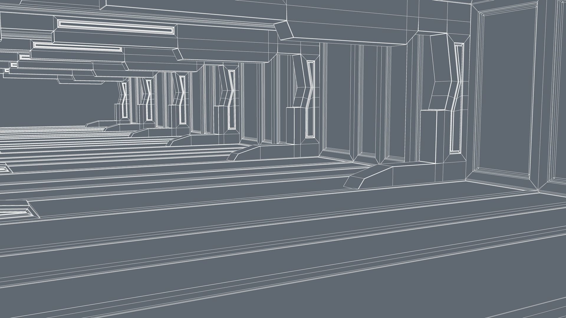 Sci Fi Tunnel 3D model_8