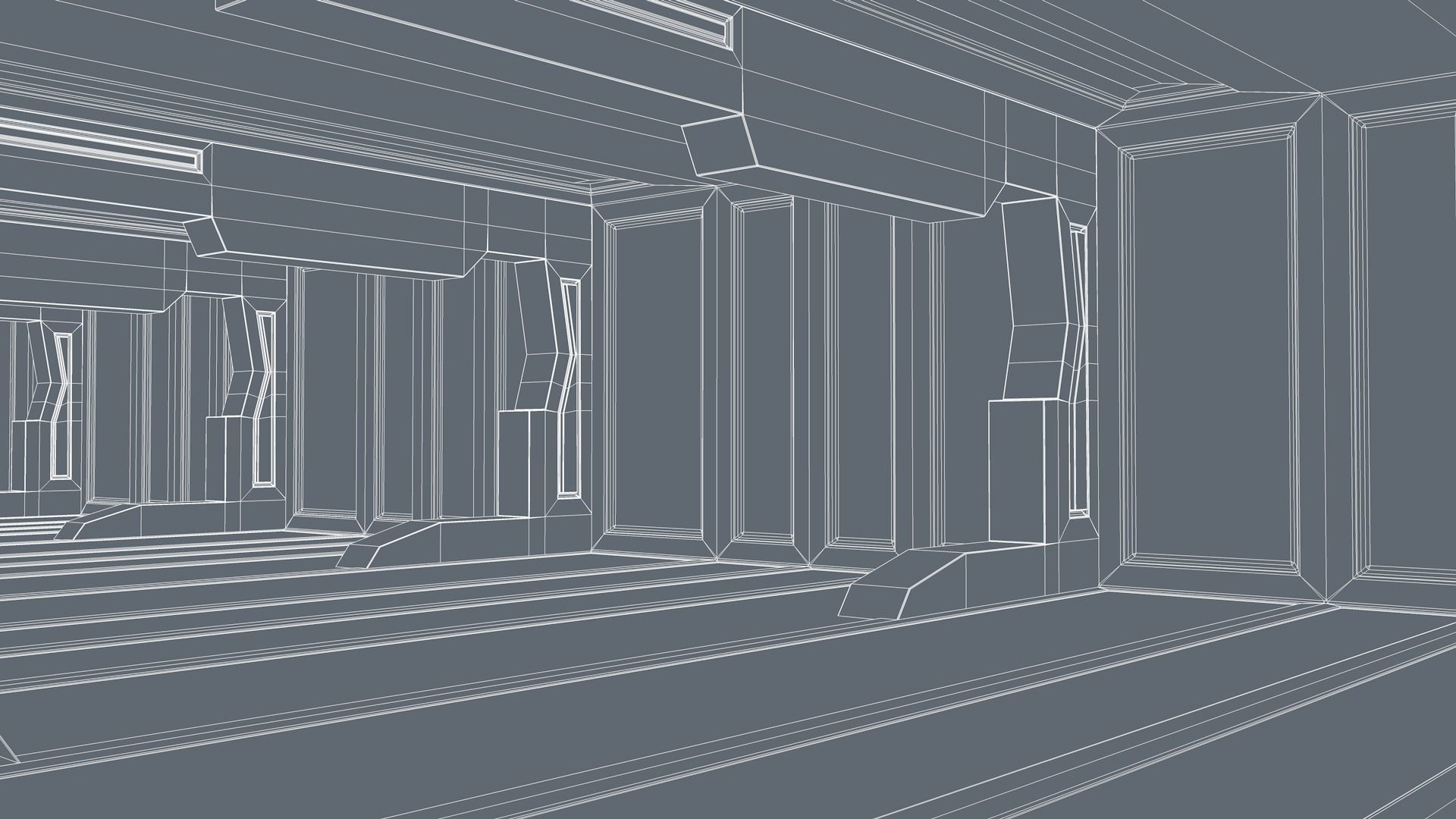 Sci Fi Tunnel 3D model_13