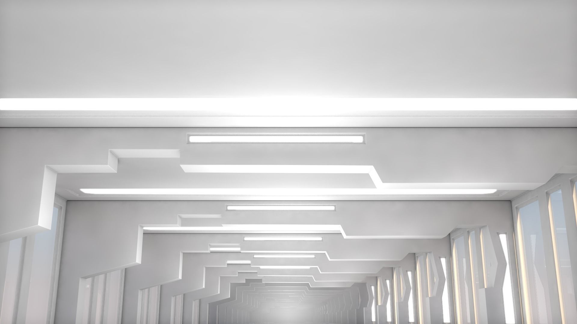 Sci Fi Tunnel 3D model_2