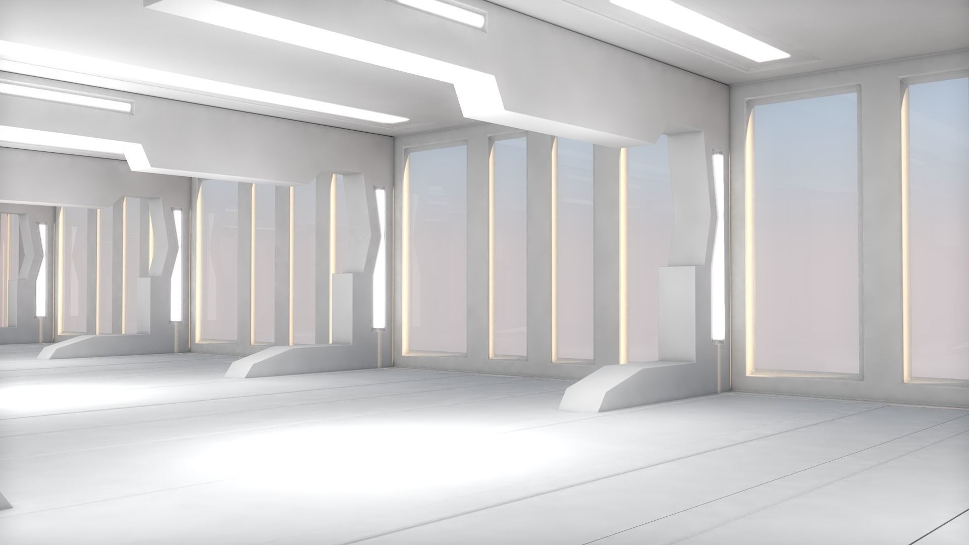 Sci Fi Tunnel 3D model_6