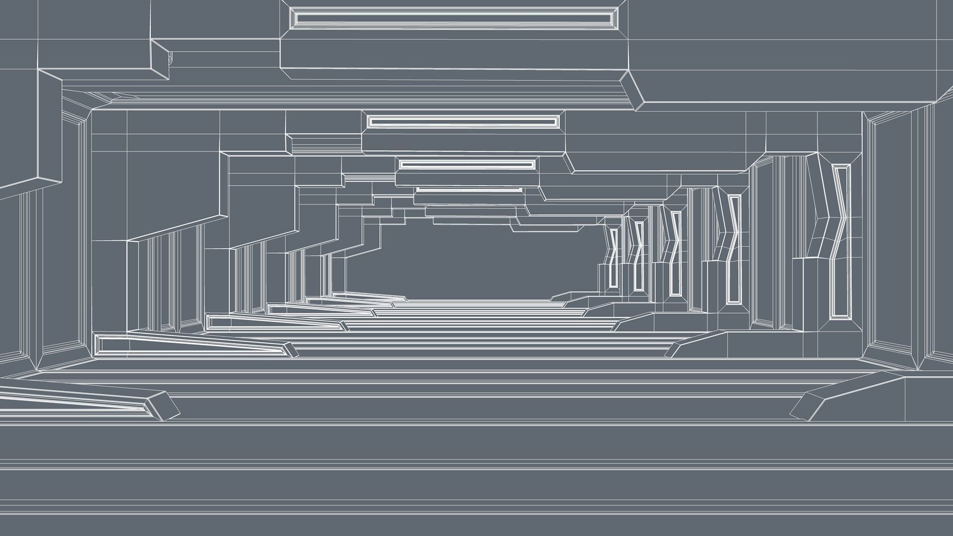 Sci Fi Tunnel 3D model_7