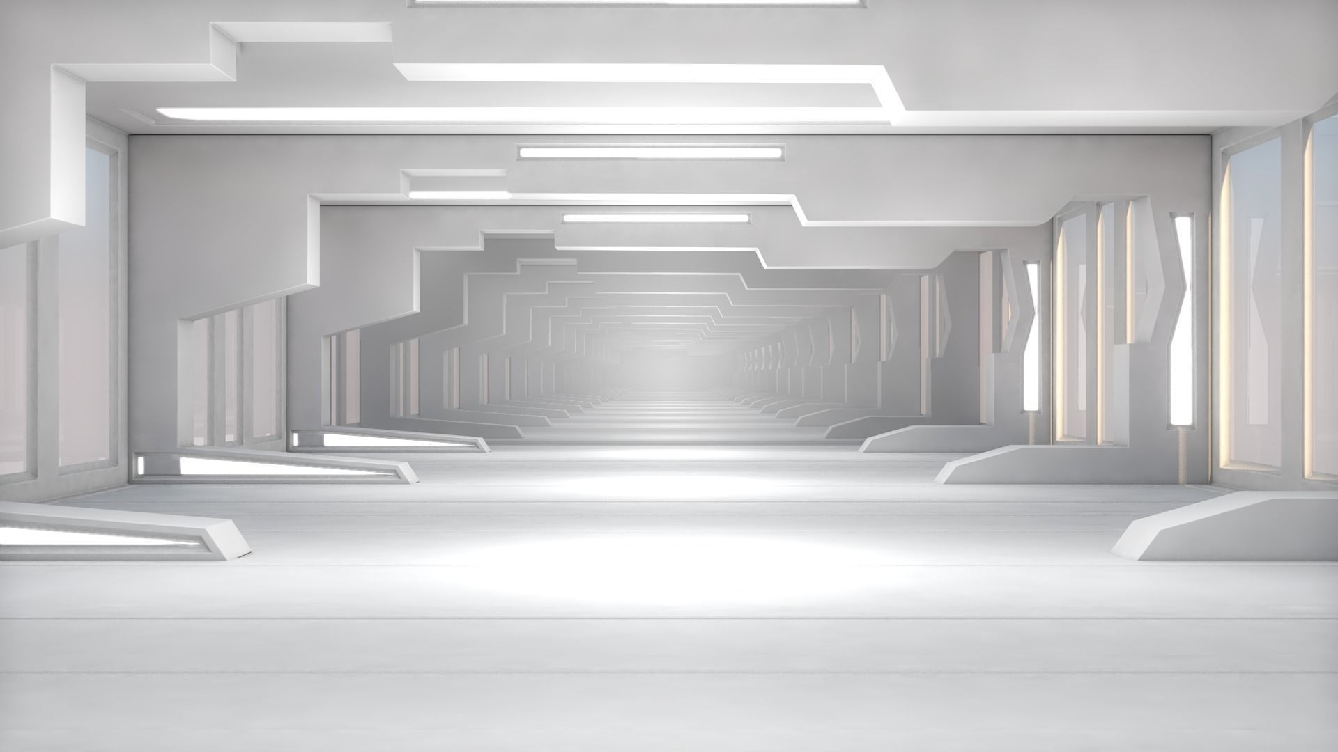 Sci Fi Tunnel 3D model_4