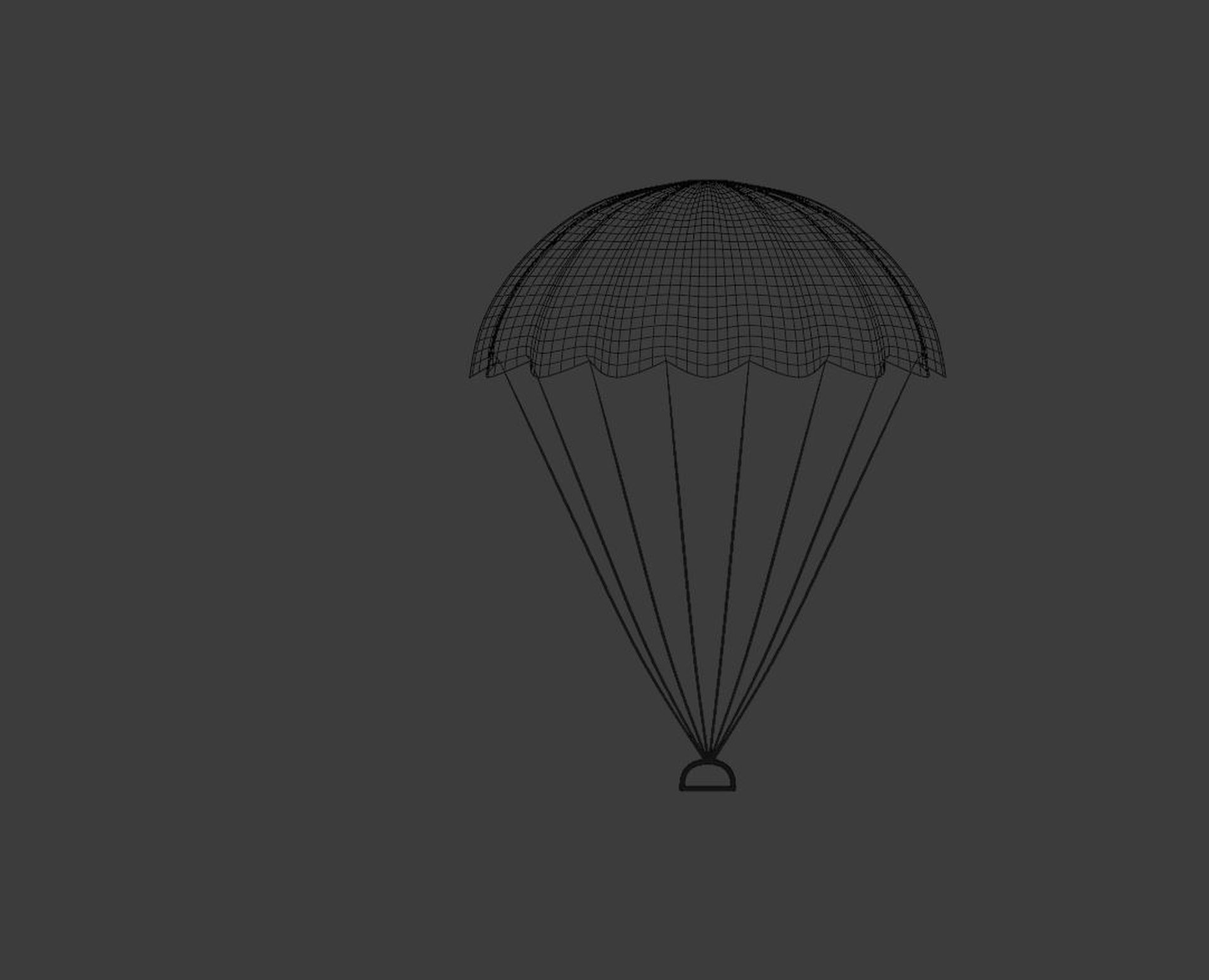 Military parachute 3D model 3D model_8