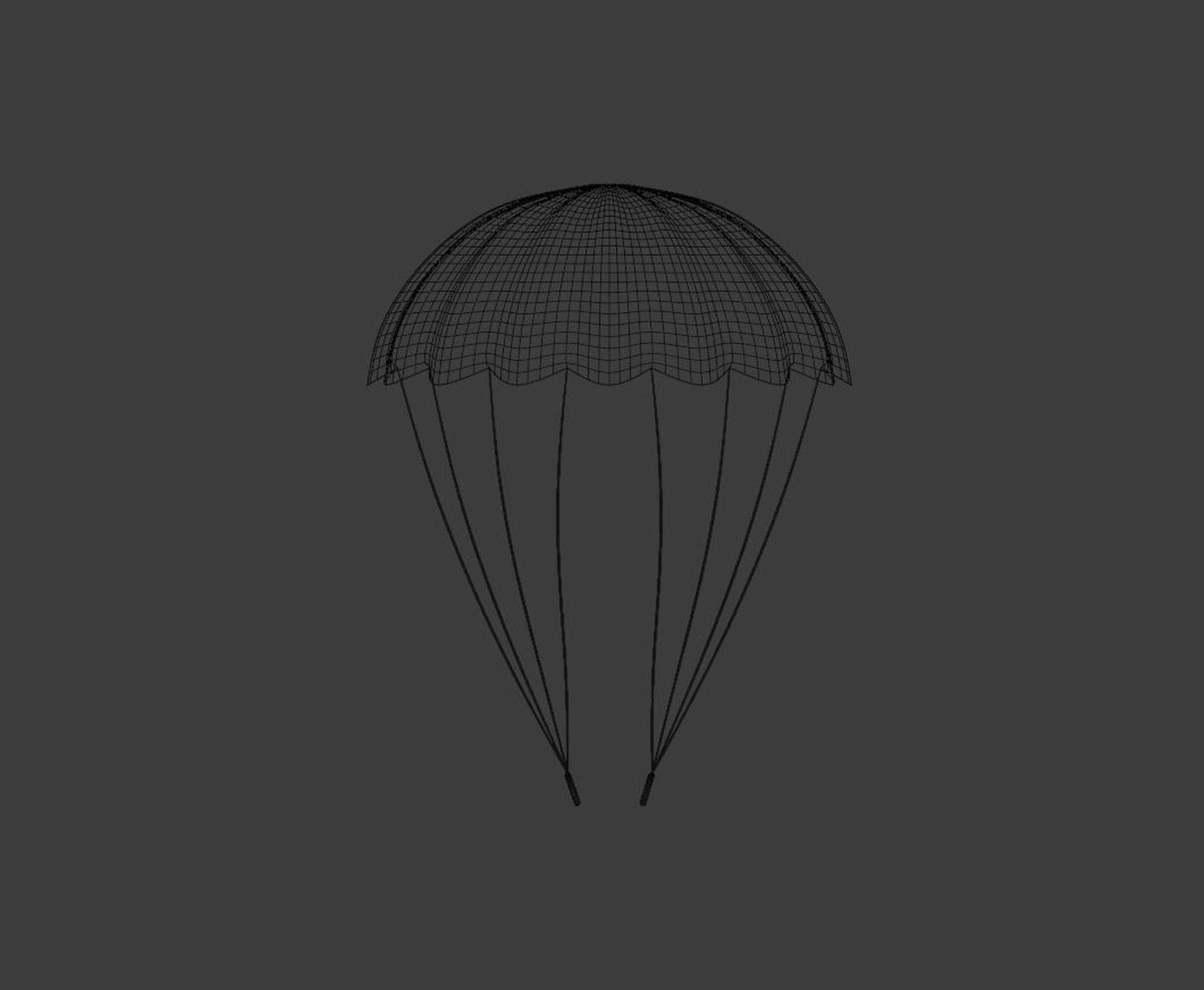 Military parachute 3D model 3D model_7