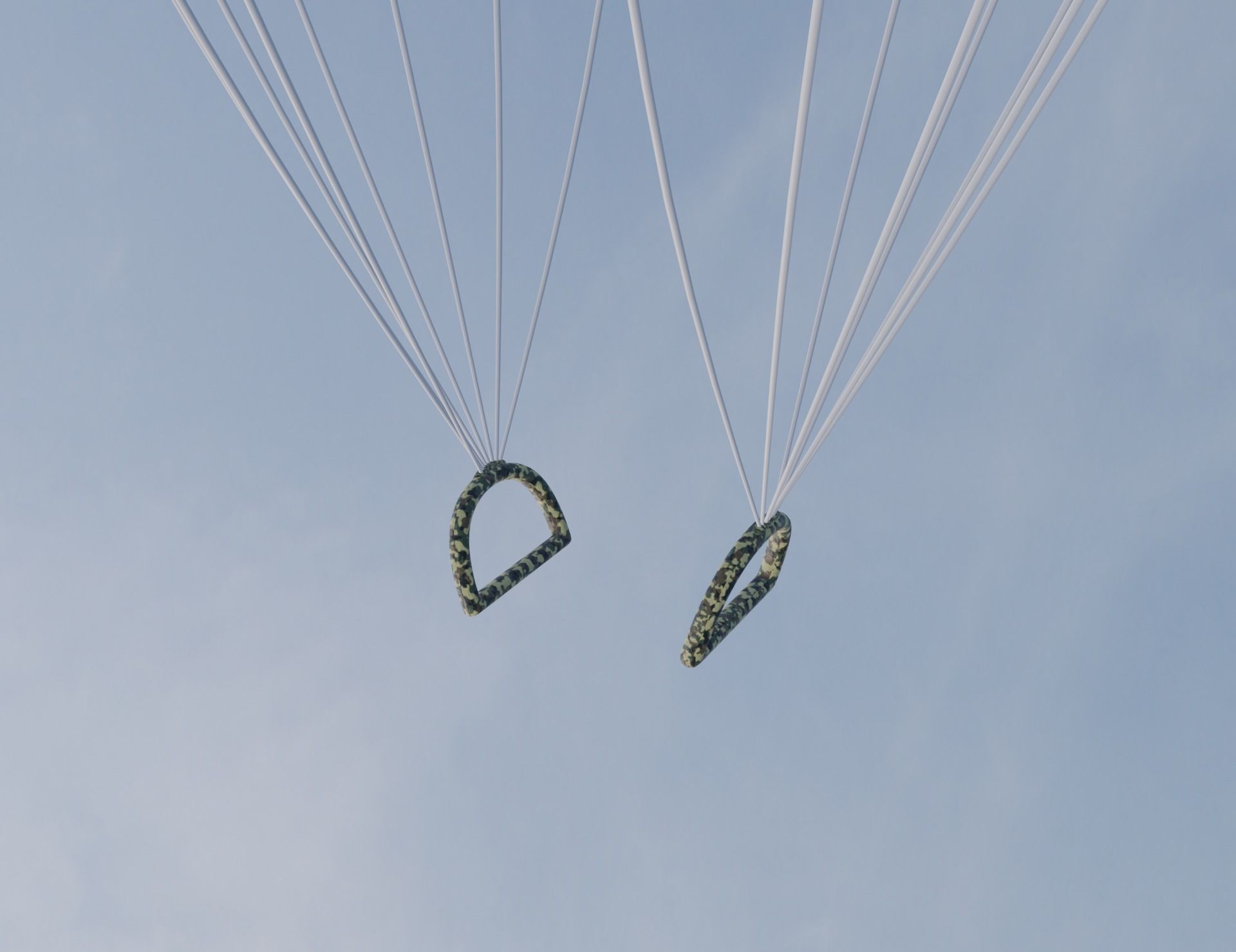 Military parachute 3D model 3D model_2