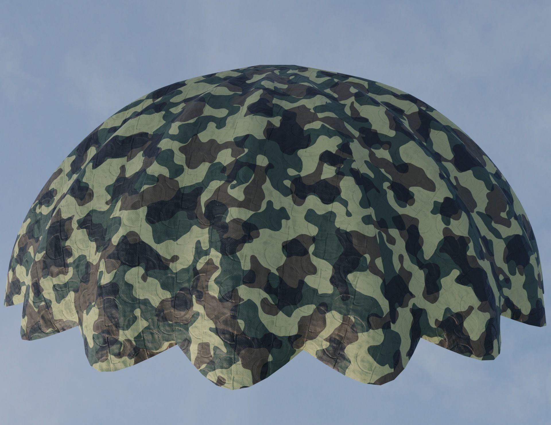 Military parachute 3D model 3D model_1