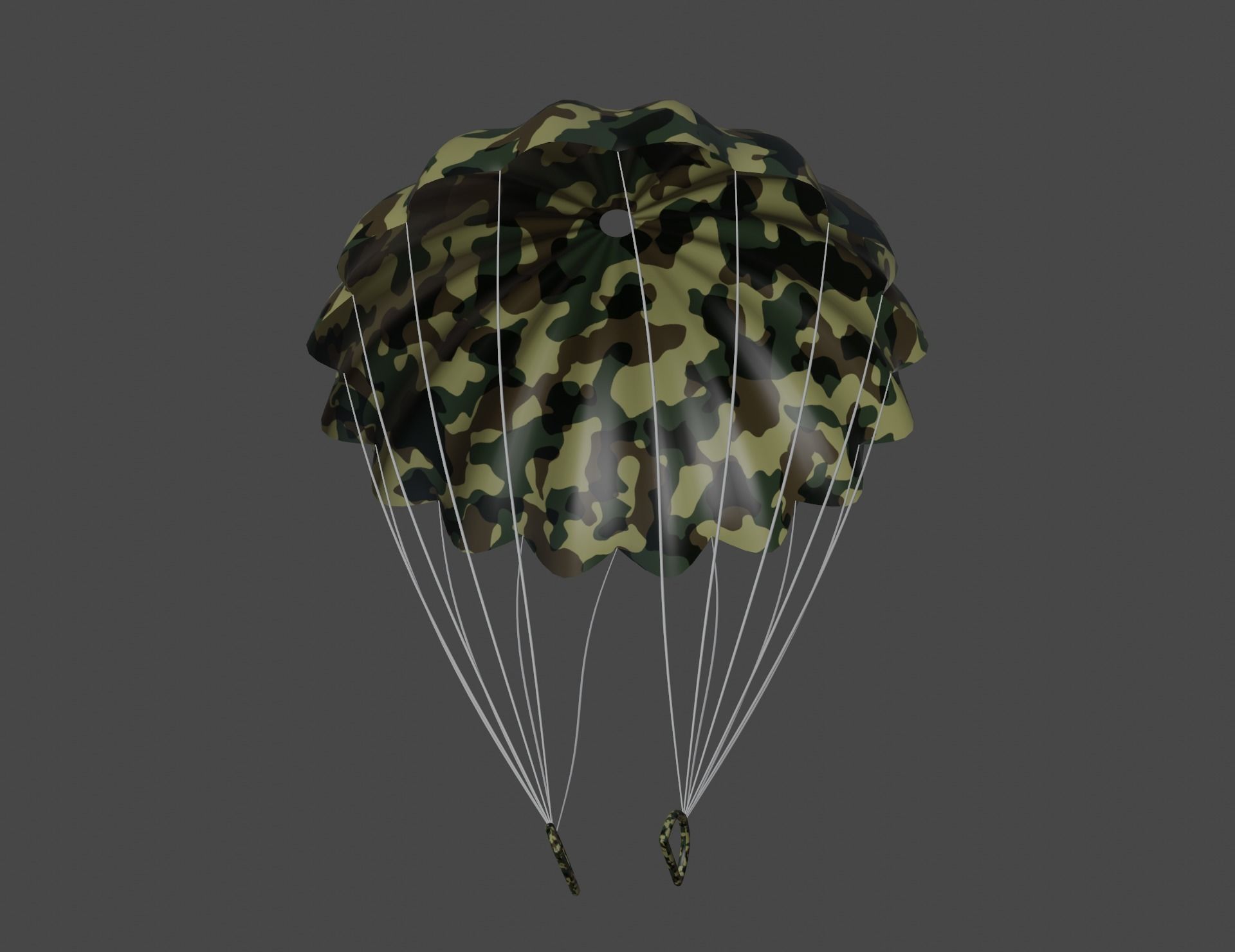 Military parachute 3D model 3D model_4