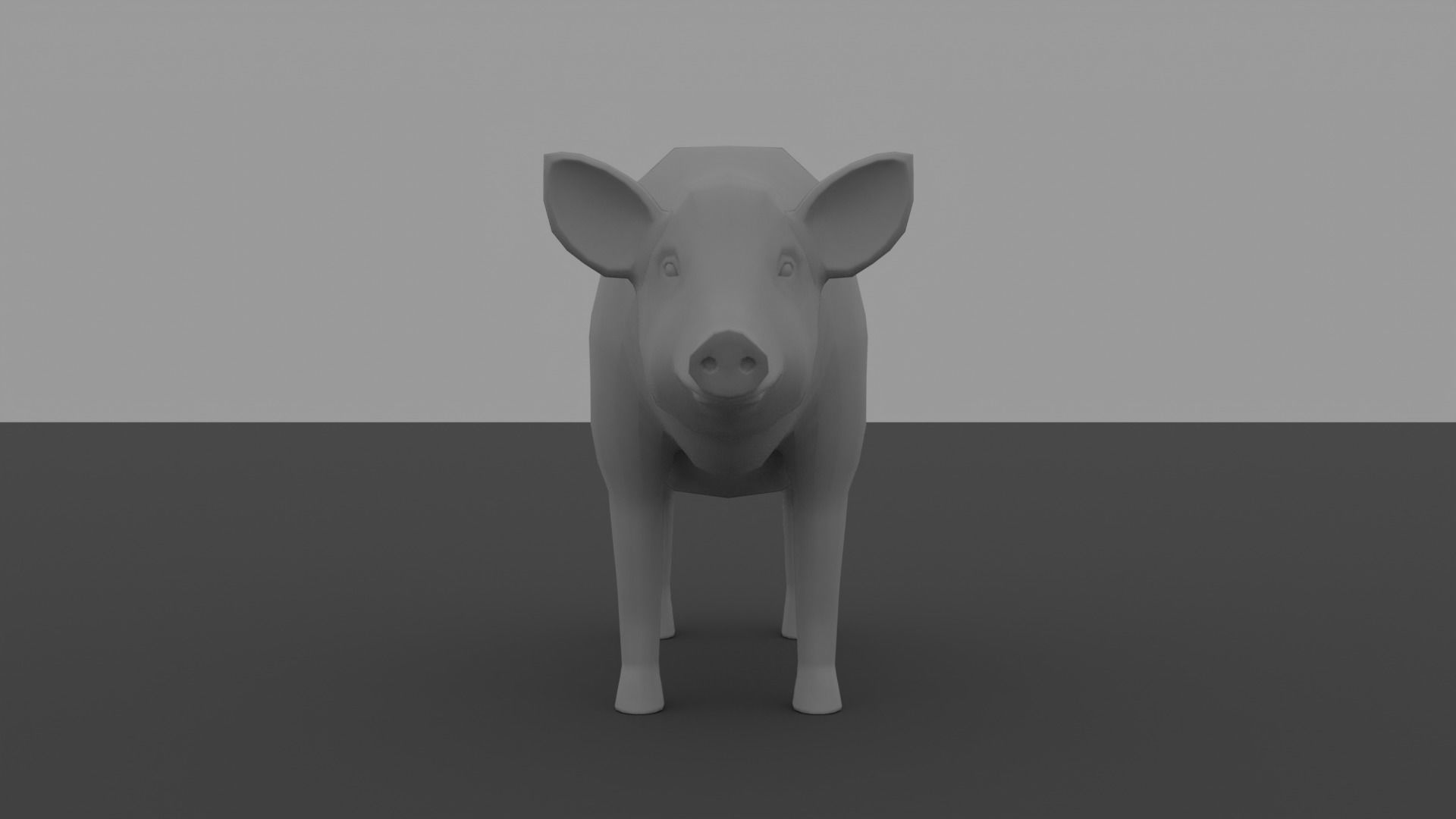 Boar LowPoly dog Low-poly 3D model_7
