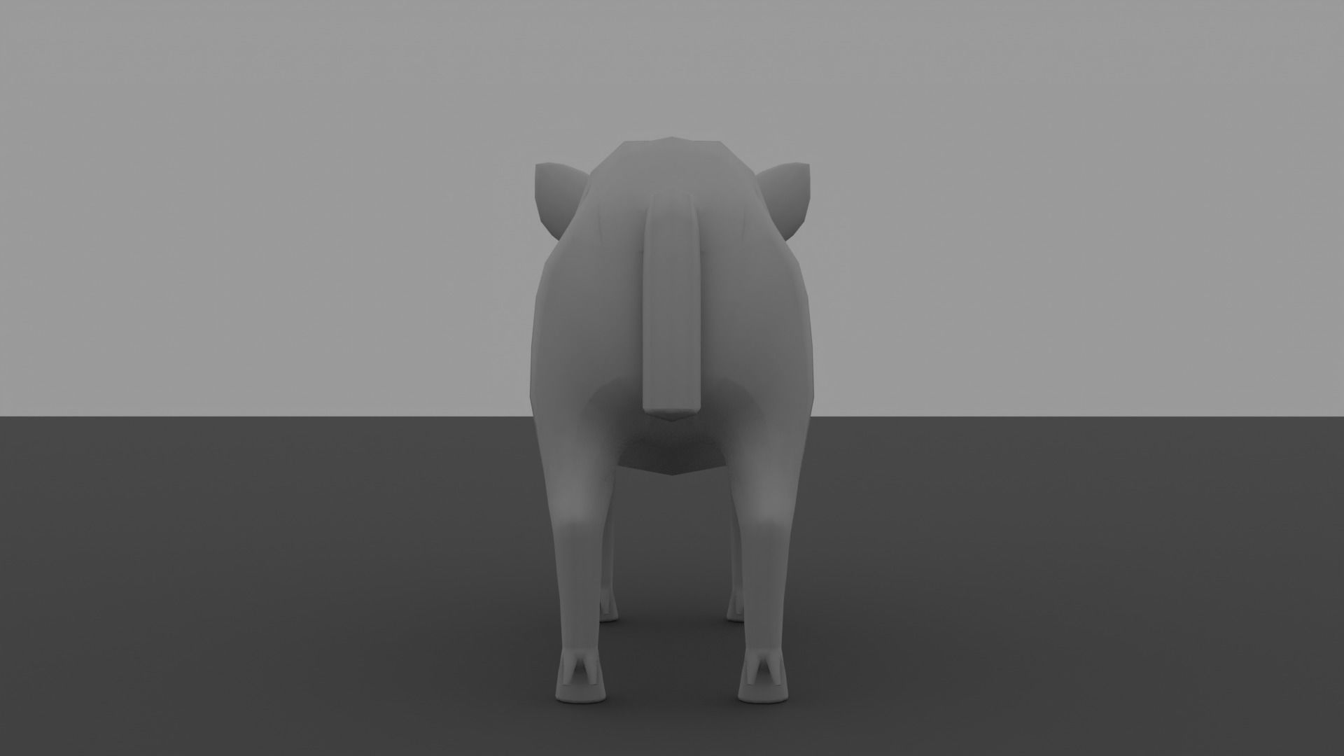 Boar LowPoly dog Low-poly 3D model_9