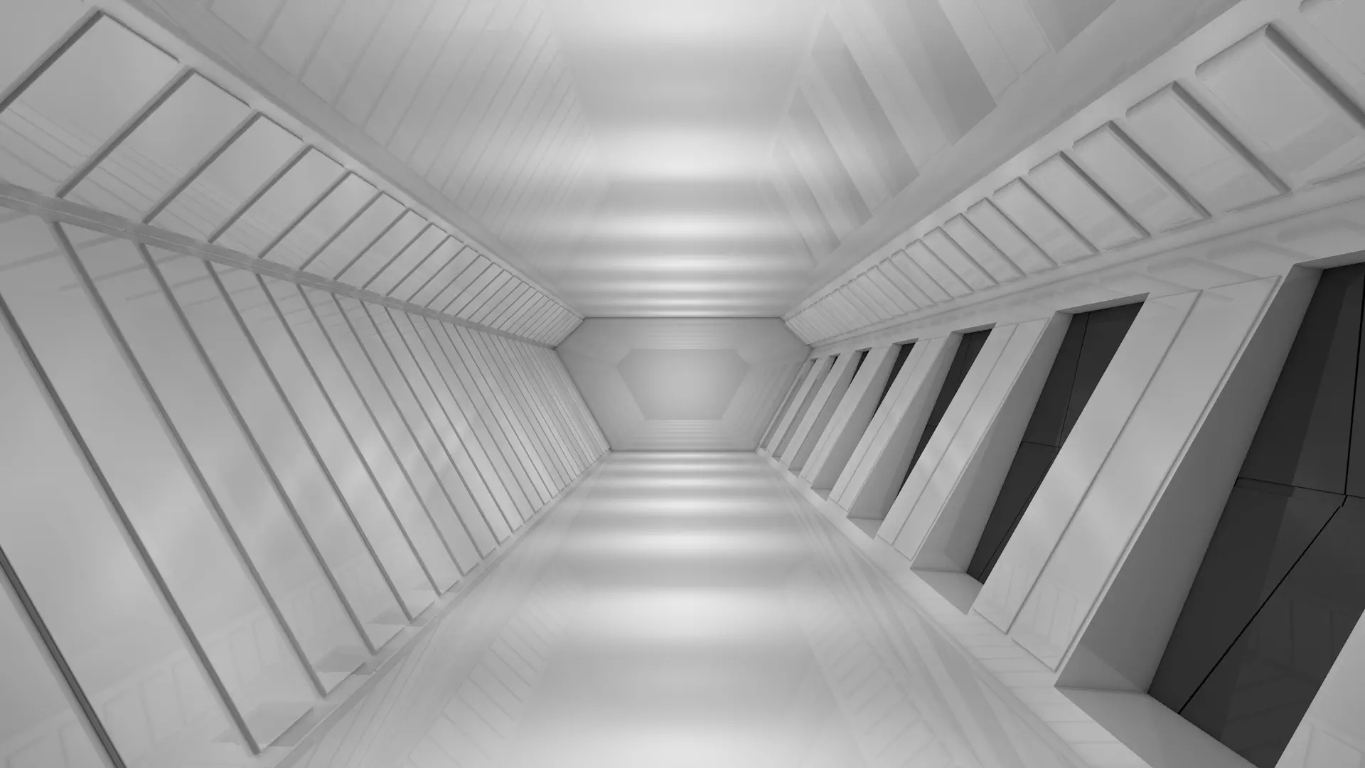 Sci Fi Tunnel Low-poly 3D model