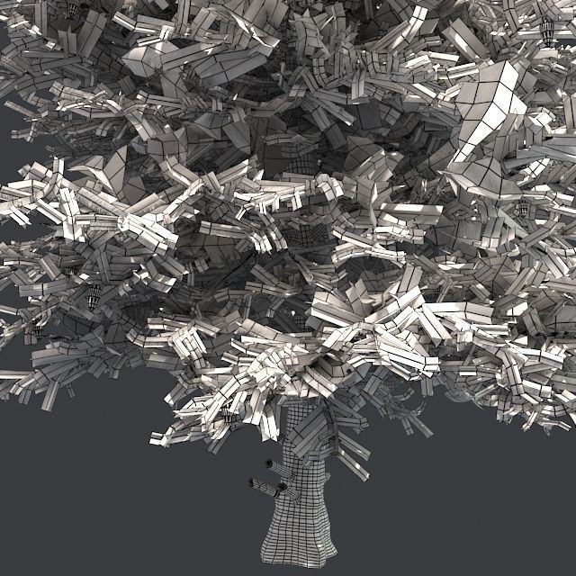 Blue Spruce Tree Low-poly 3D model_4