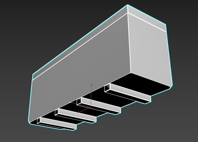 Egyptian Wooden Coffin Low-poly 3D model_9