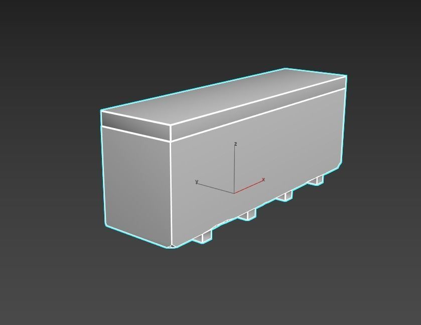 Egyptian Wooden Coffin Low-poly 3D model_11