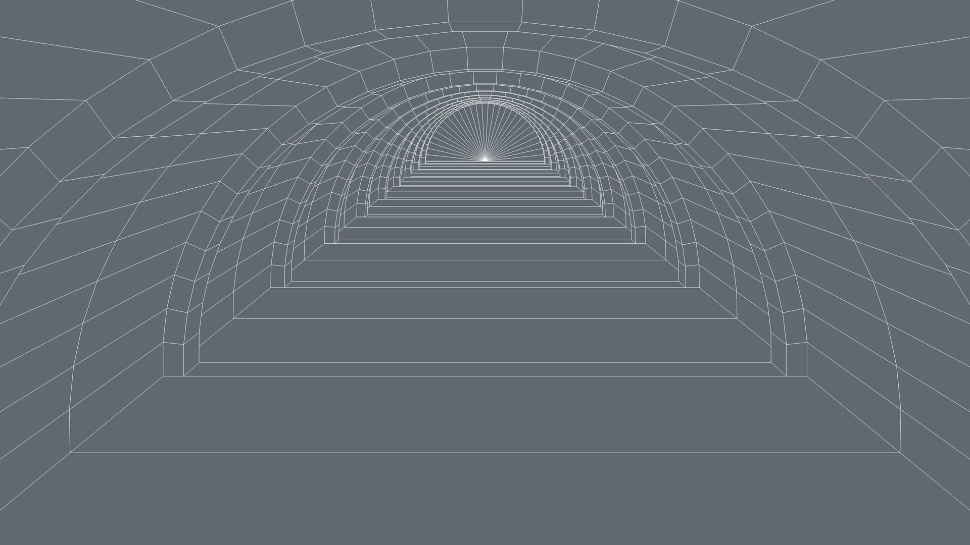 Sci Fi Tunnel Low-poly 3D model_7
