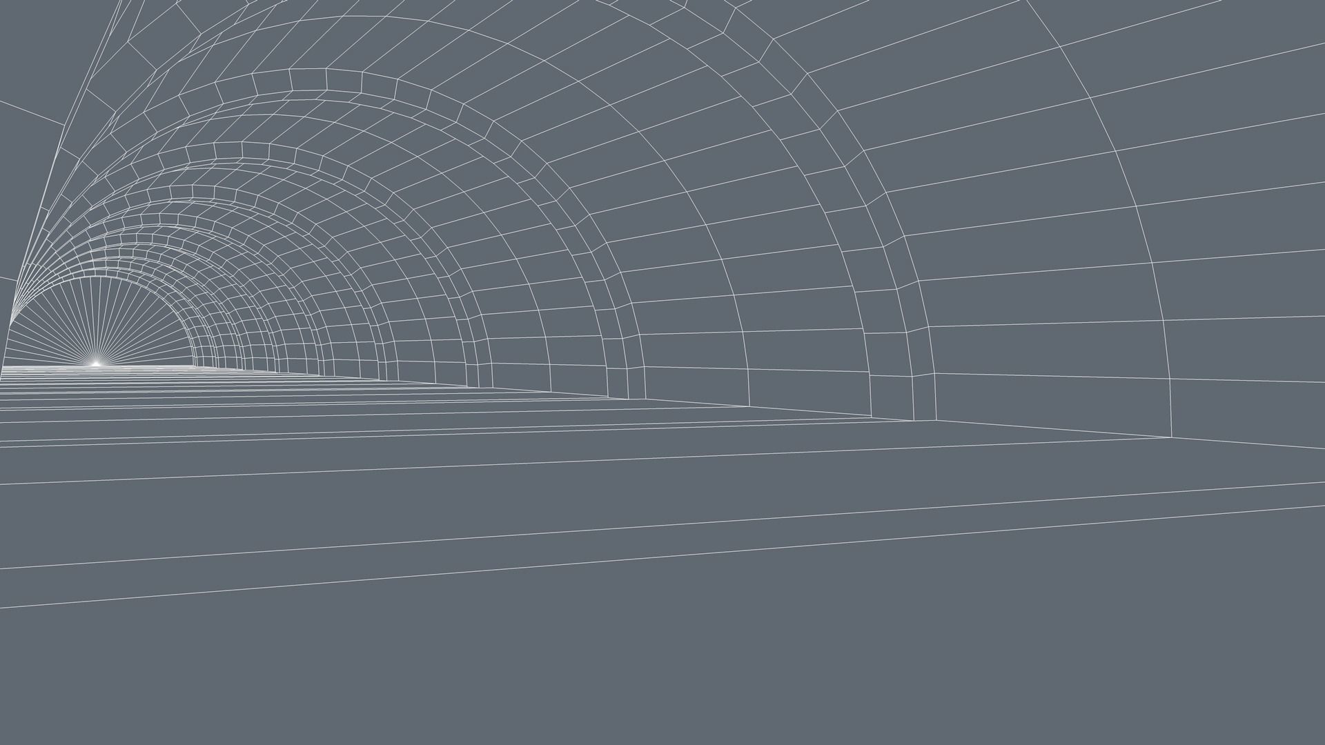 Sci Fi Tunnel Low-poly 3D model_8